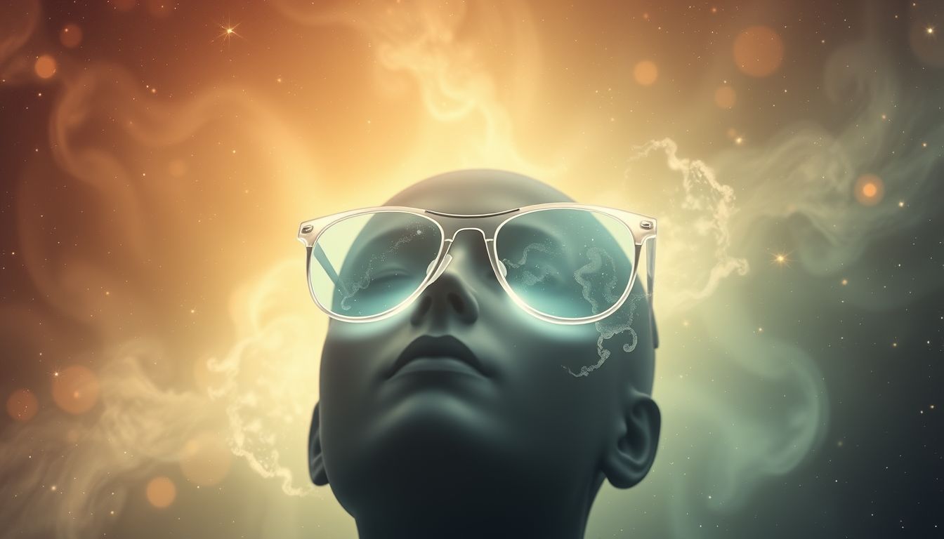 Eine Brille im Gesicht anderer symbolisiert fremde Perspektiven entdecken.