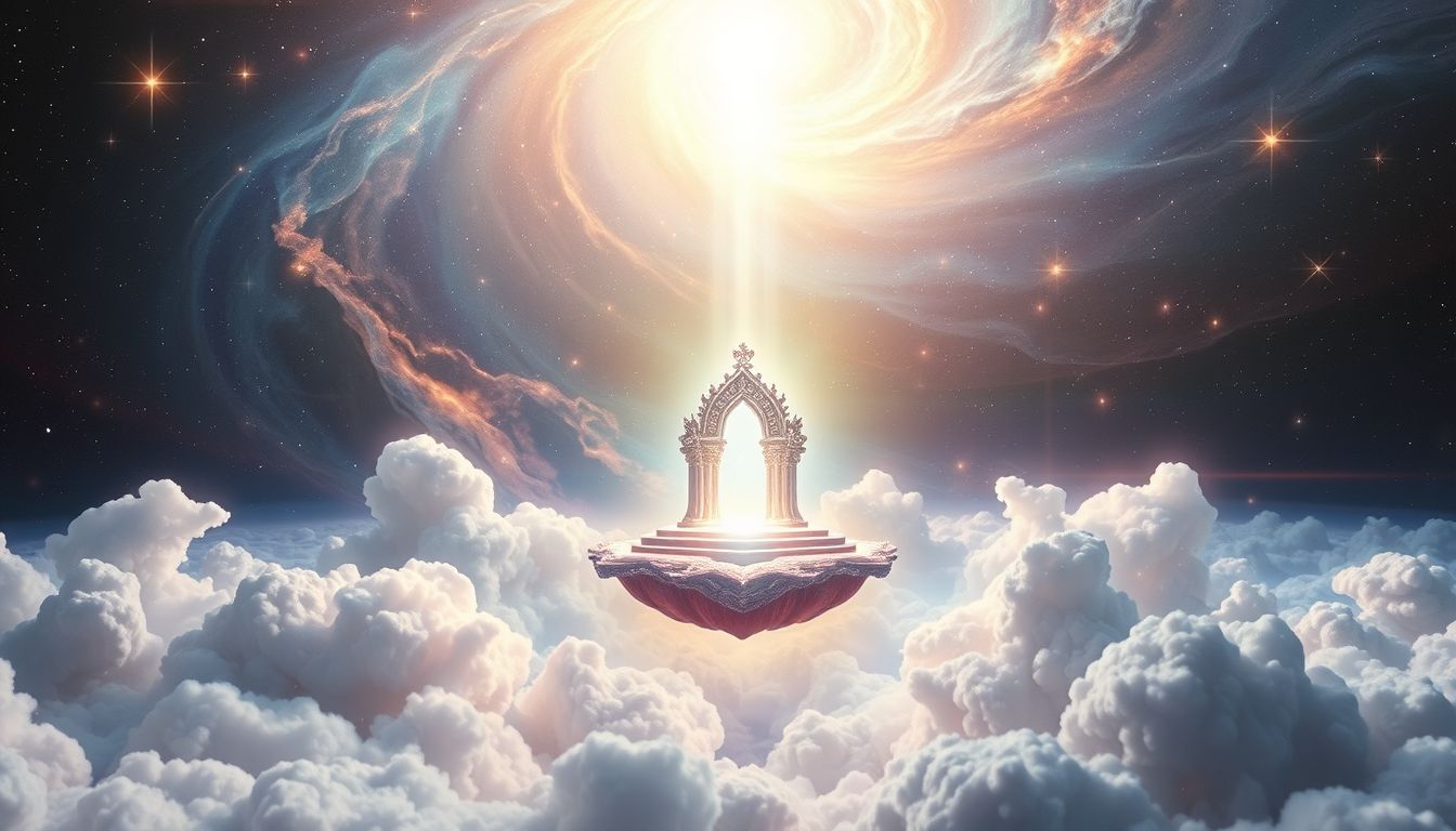 Ein spirituelles Zentrum symbolisiert innere Ruhe und geistige Klarheit.