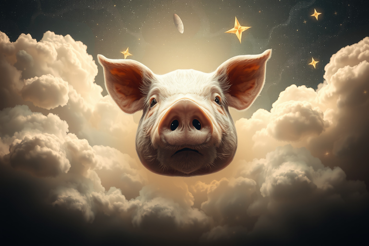 Eine traurige Schweineschnauze symbolisiert oft unerfüllte Wünsche.