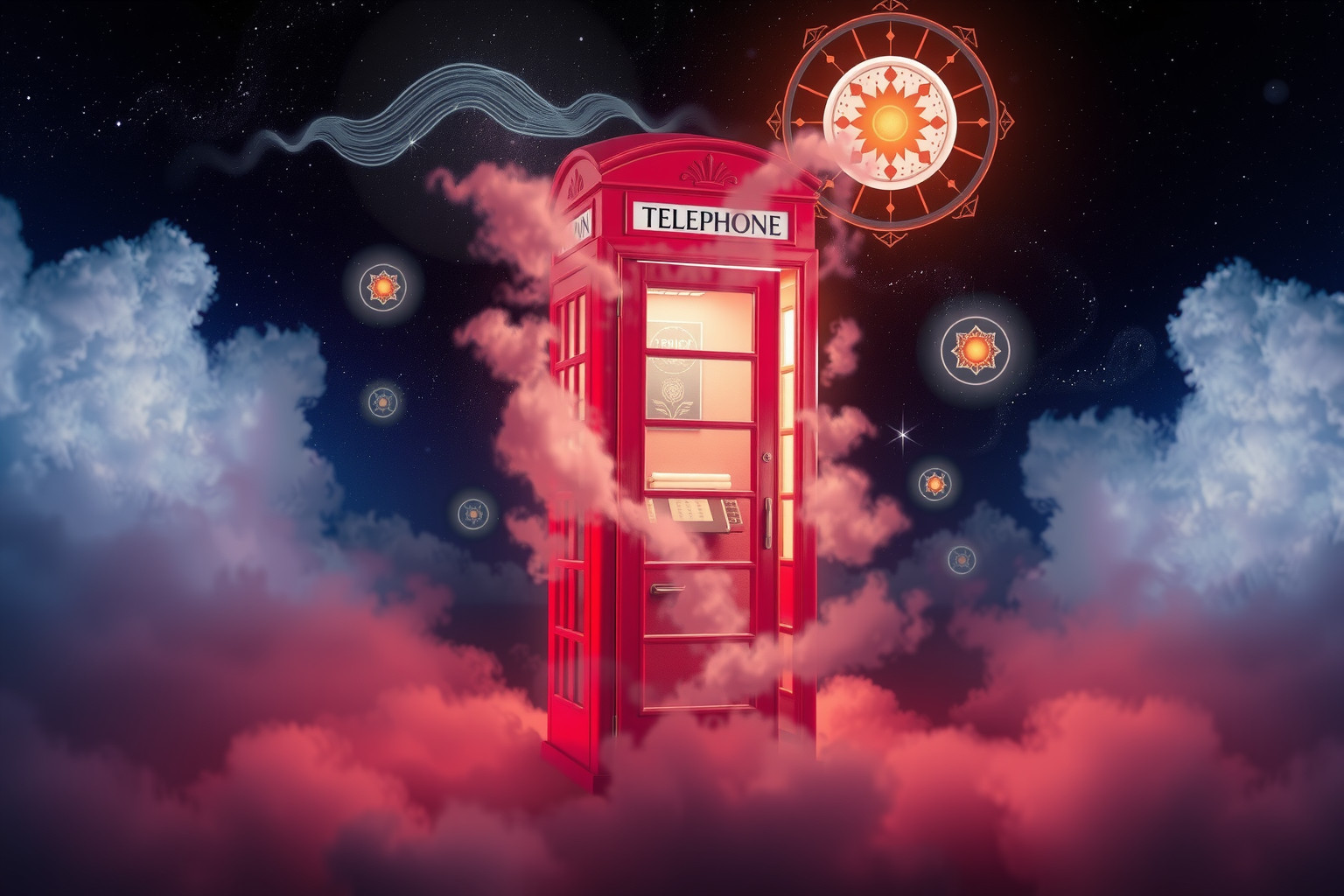 Das rote Telefonzellen-Traum symbolisiert dringende Kommunikation und Verbindung.