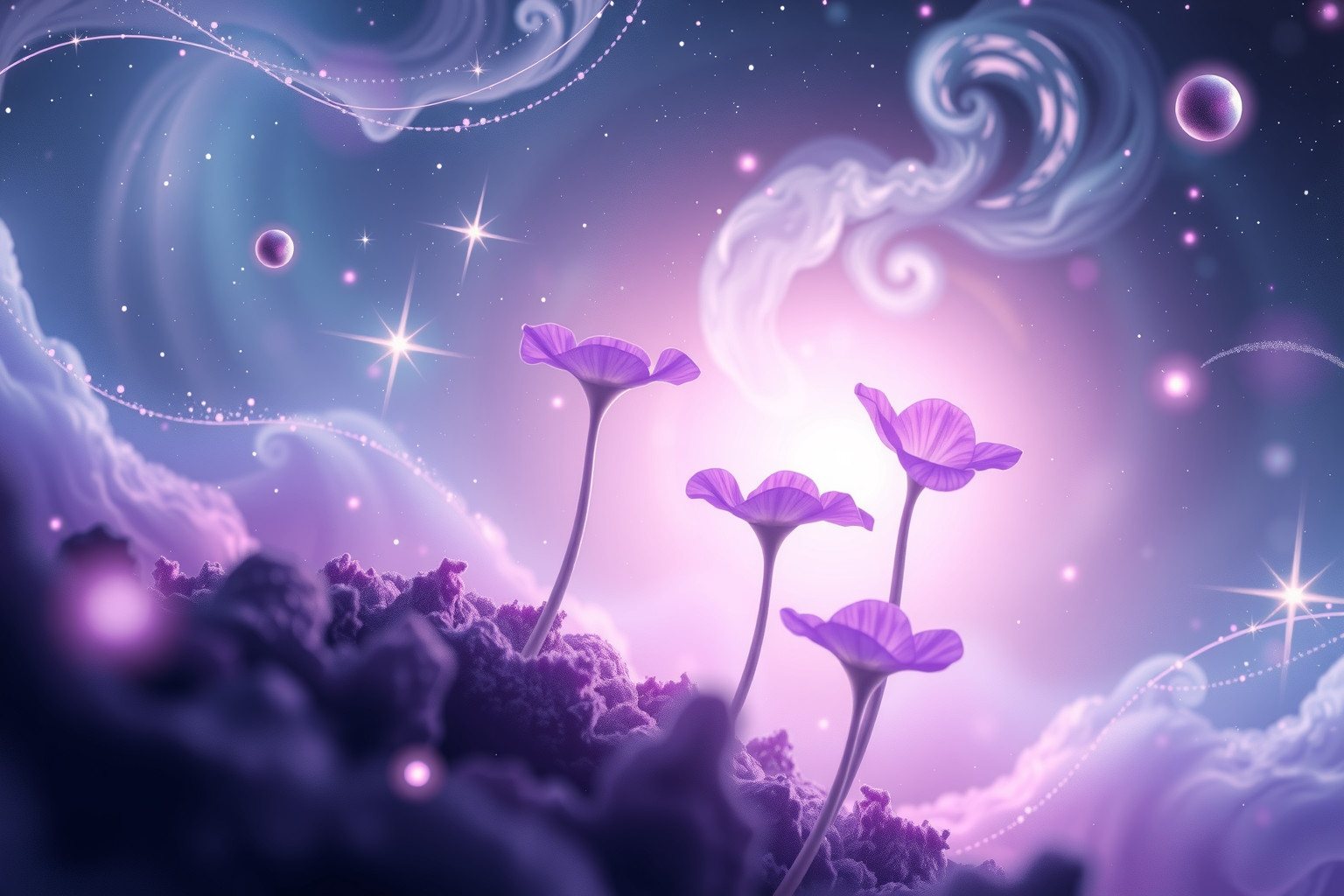 Violette Leberblumen symbolisieren spirituelle Einsicht und tiefe Intuition.