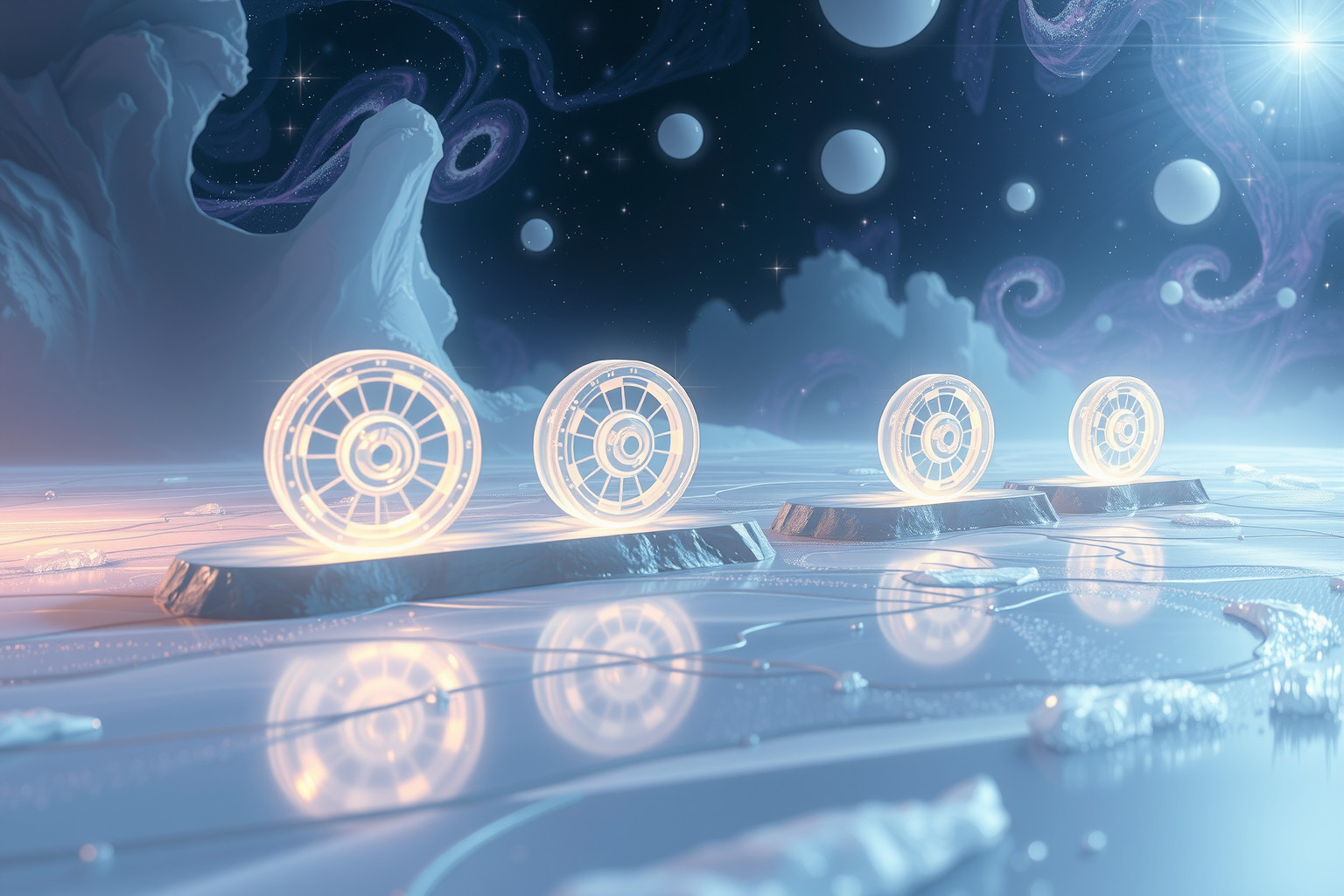 Der 13. Traum warnt vor gefährlicher Unsicherheit auf vereisten Rädern.