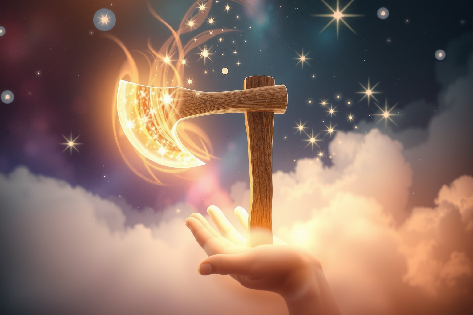 Eine Holzaxt zu verschenken symbolisiert Neubeginn und Veränderung.