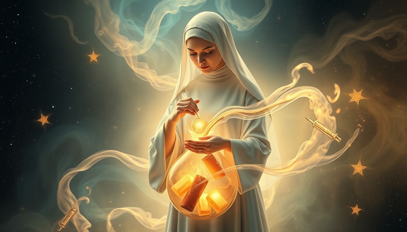 Eine kochende Priorin symbolisiert Fürsorge und spirituelle Hingabe im Traum.