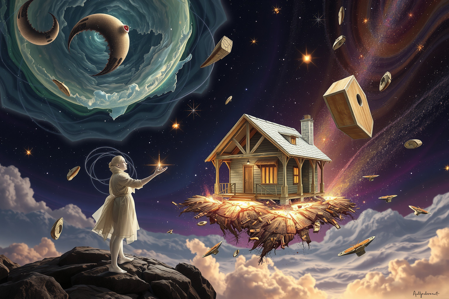 Ein verfallenes Haus im Traum symbolisiert verlorene kreative Potenziale.