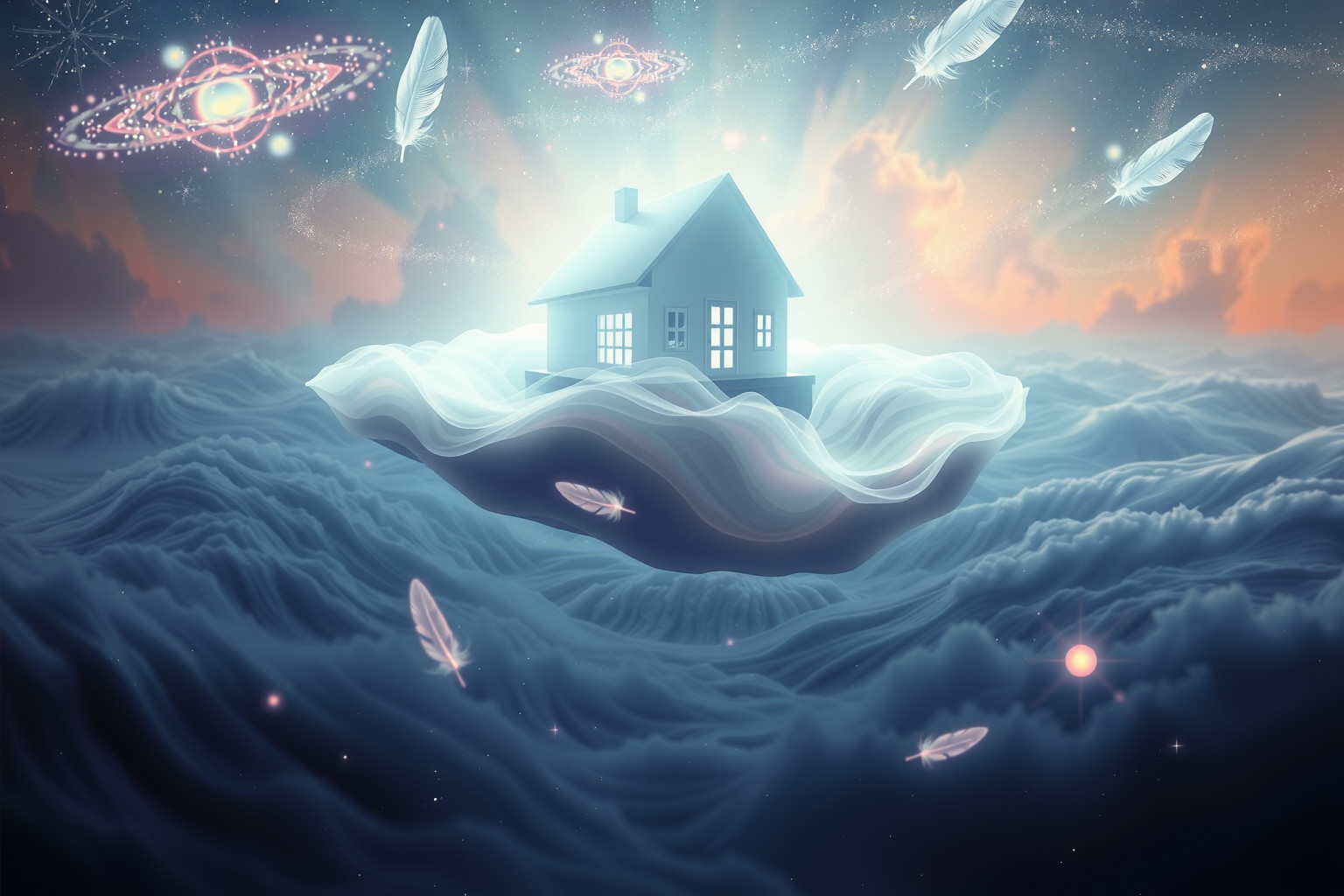 Ein Haus am Meer symbolisiert Sehnsucht nach Freiheit und innerem Frieden.