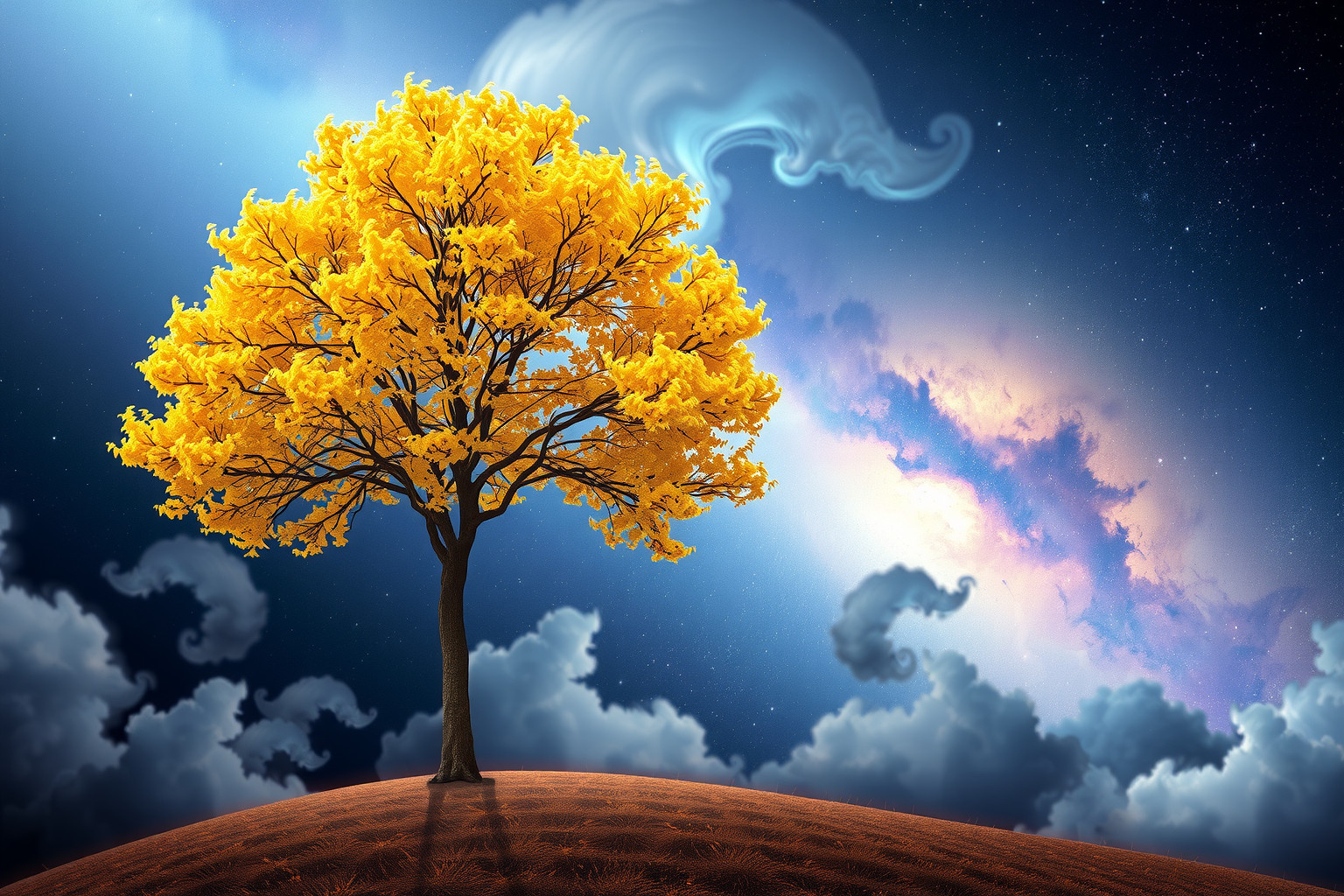 Eine Pappel im Herbst symbolisiert Wandel und Loslassen im Traum.
