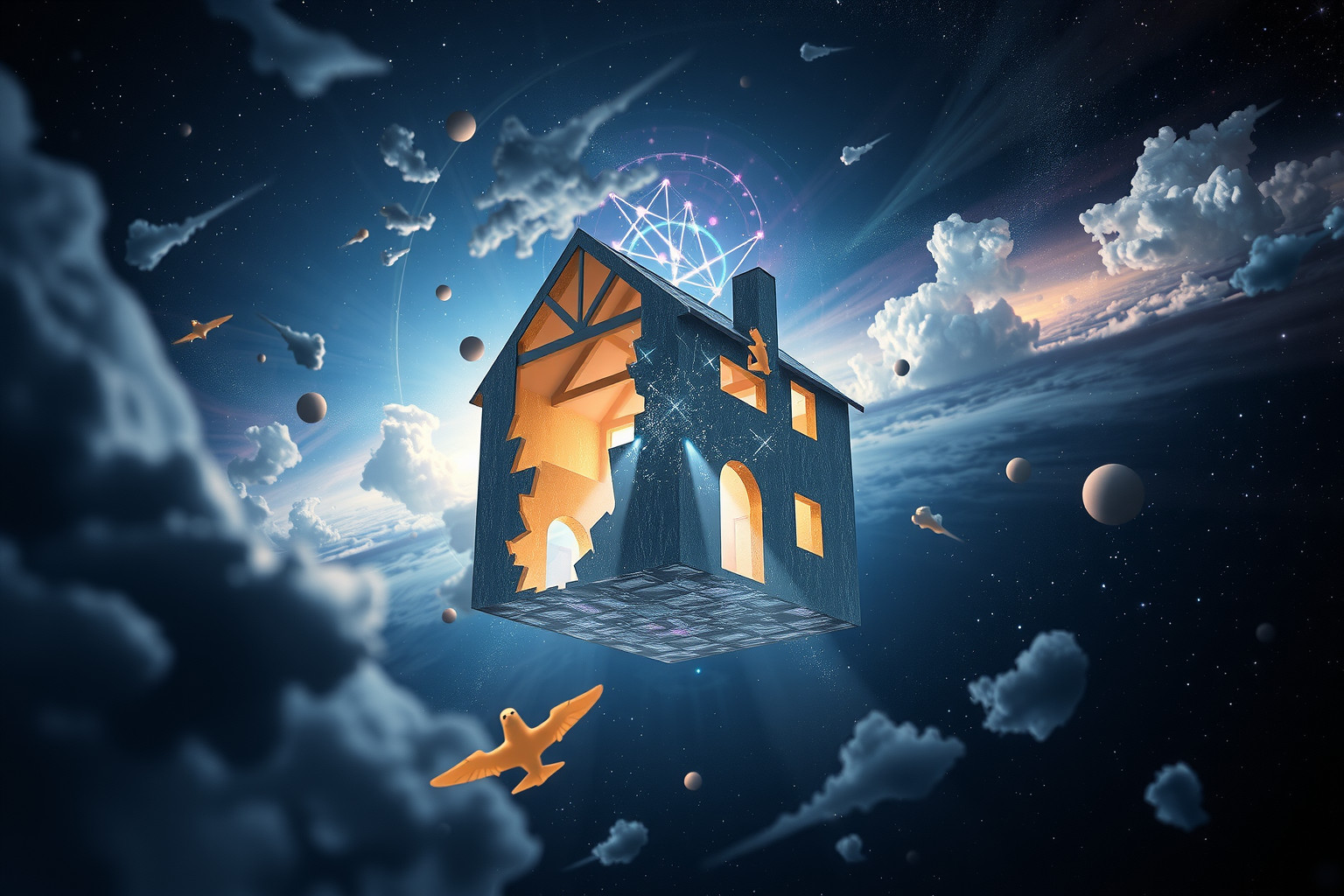 Das unbekannte Haus steht für verborgene persönliche Veränderungen.