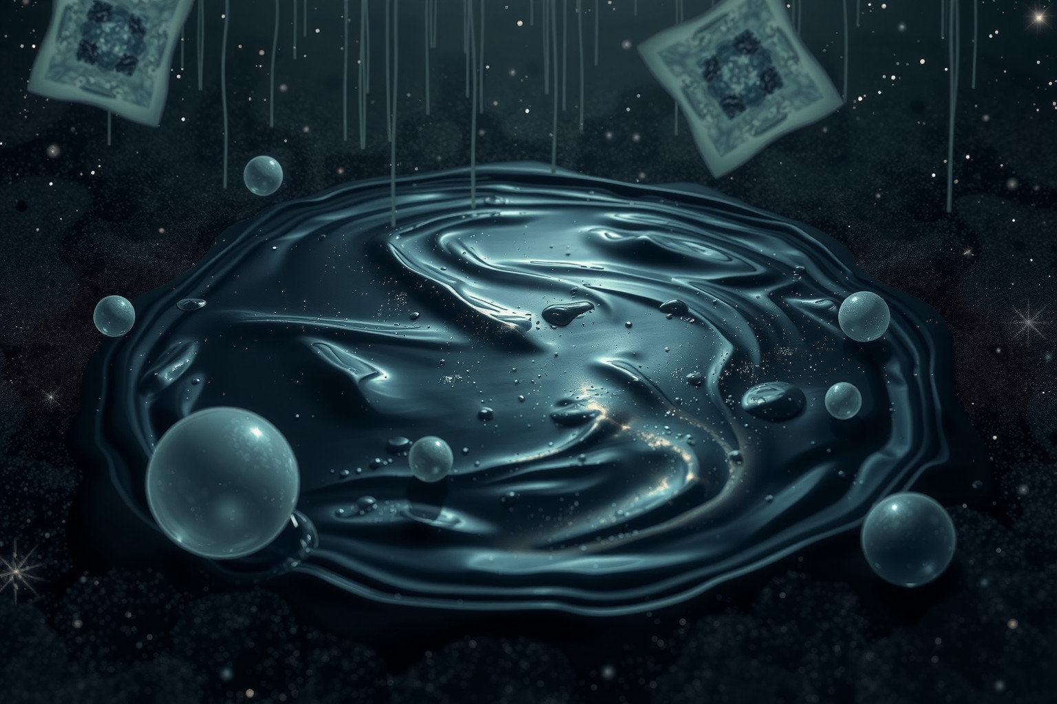 In trüben Regenpfützen spiegelt sich oft verborgene Traurigkeit wider.