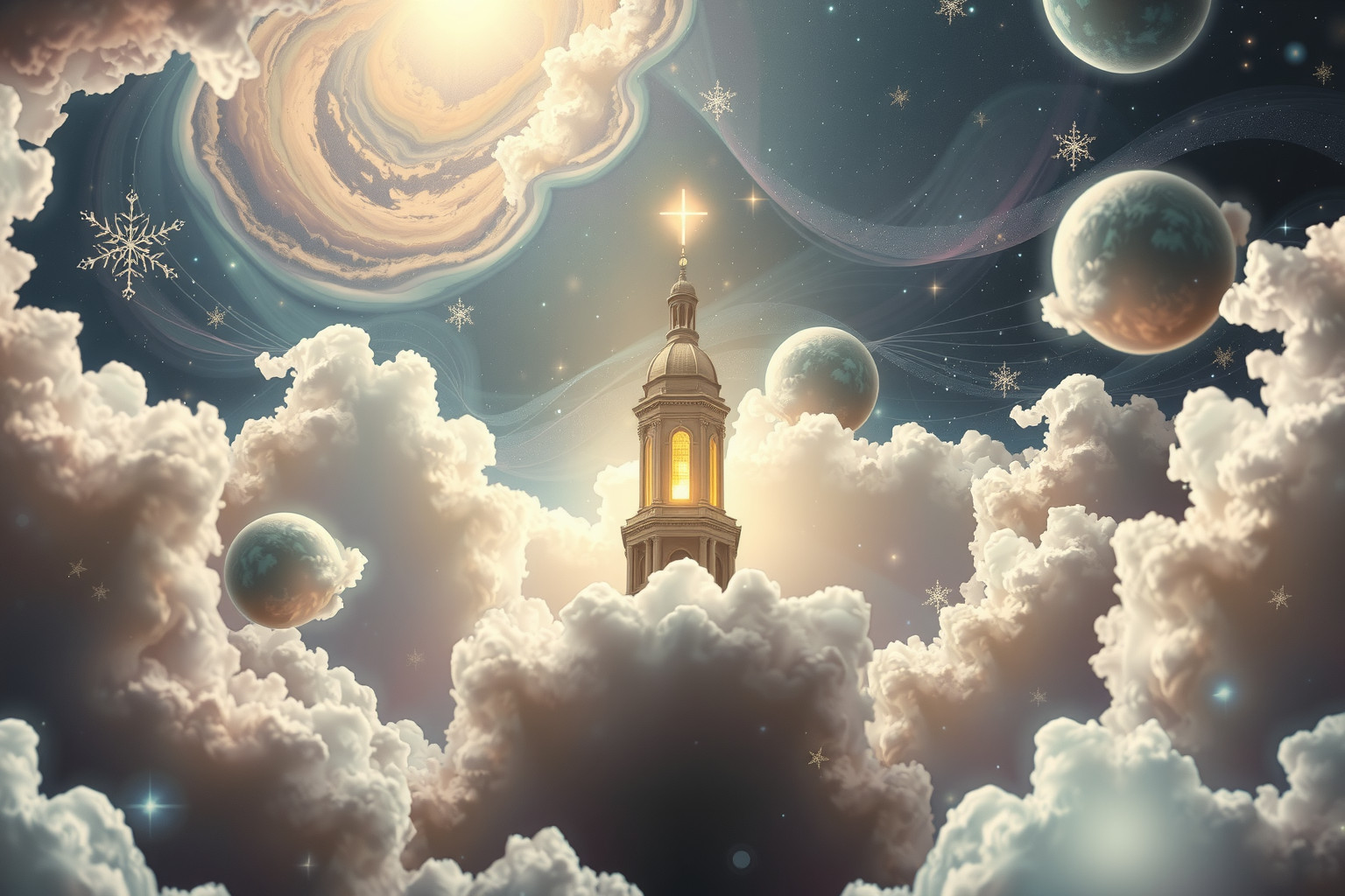 Eine Turmkuppe in einer Kirche symbolisiert spirituellen Aufstieg und Schutz.