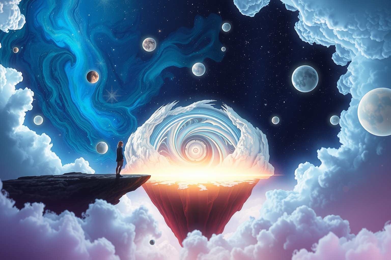 Keine Angst vor dem Abgrund fördert mutige Lebensentscheidungen im Traum.