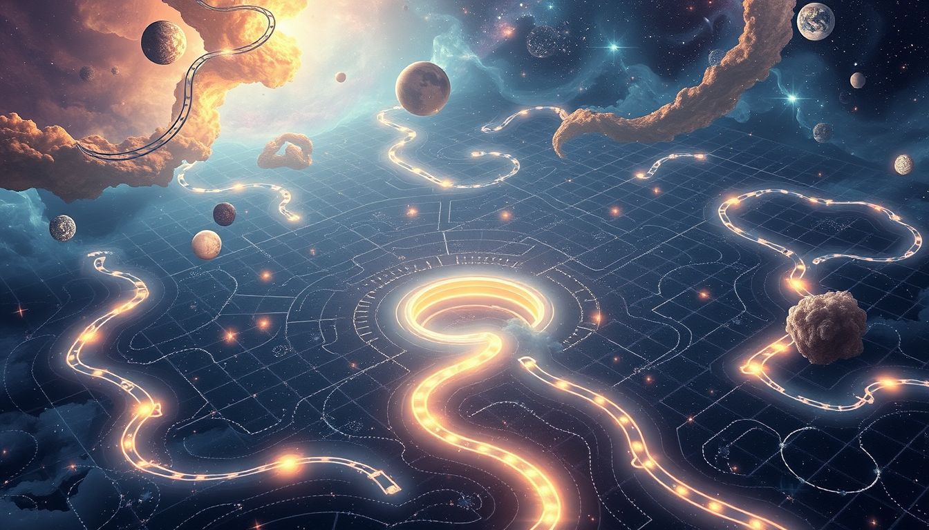 Eine Furche im Labyrinth symbolisiert komplexe innere Entscheidungsprozesse.