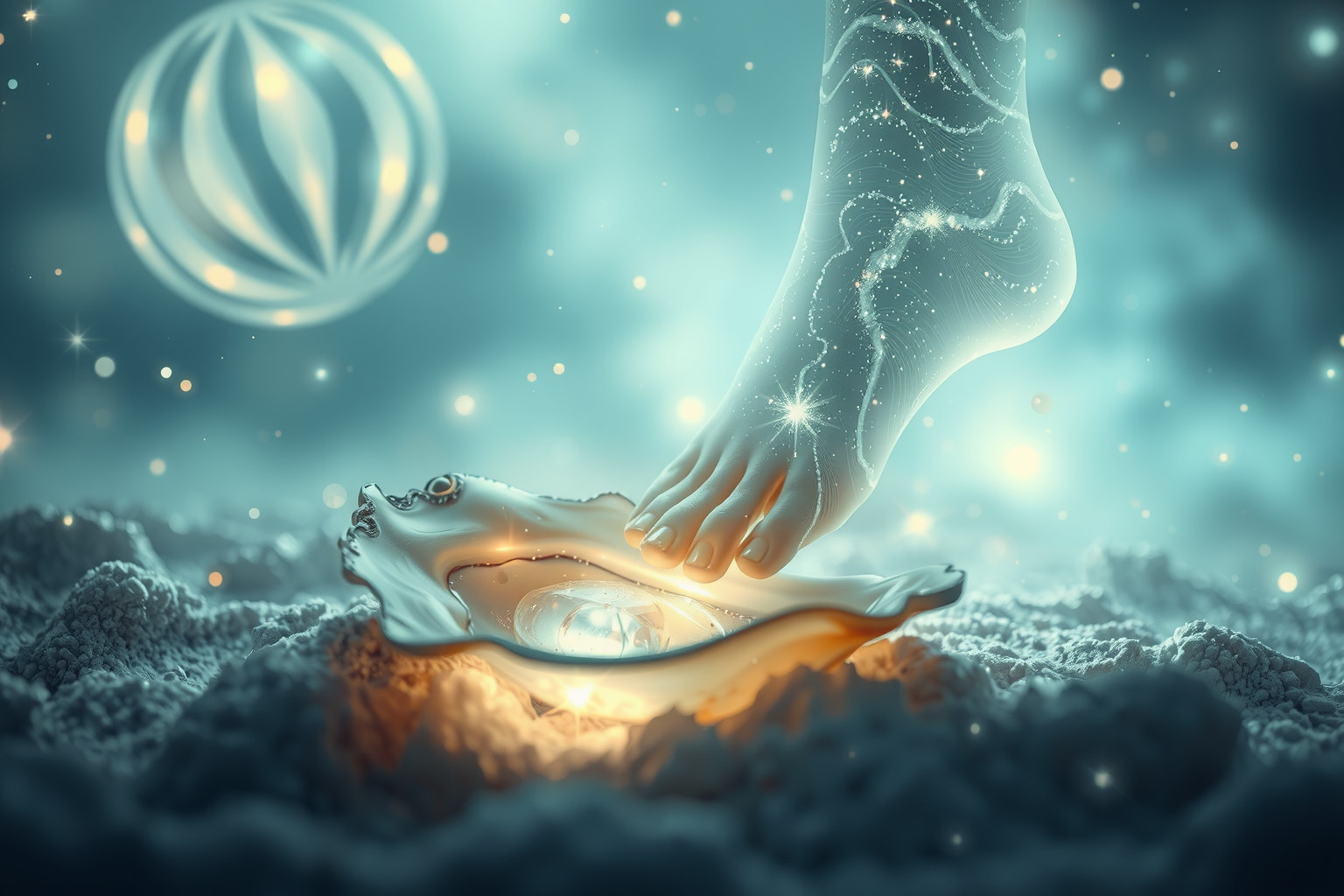 Auf Austern treten symbolisiert im Traum unerwartete Chancen und Risiken.