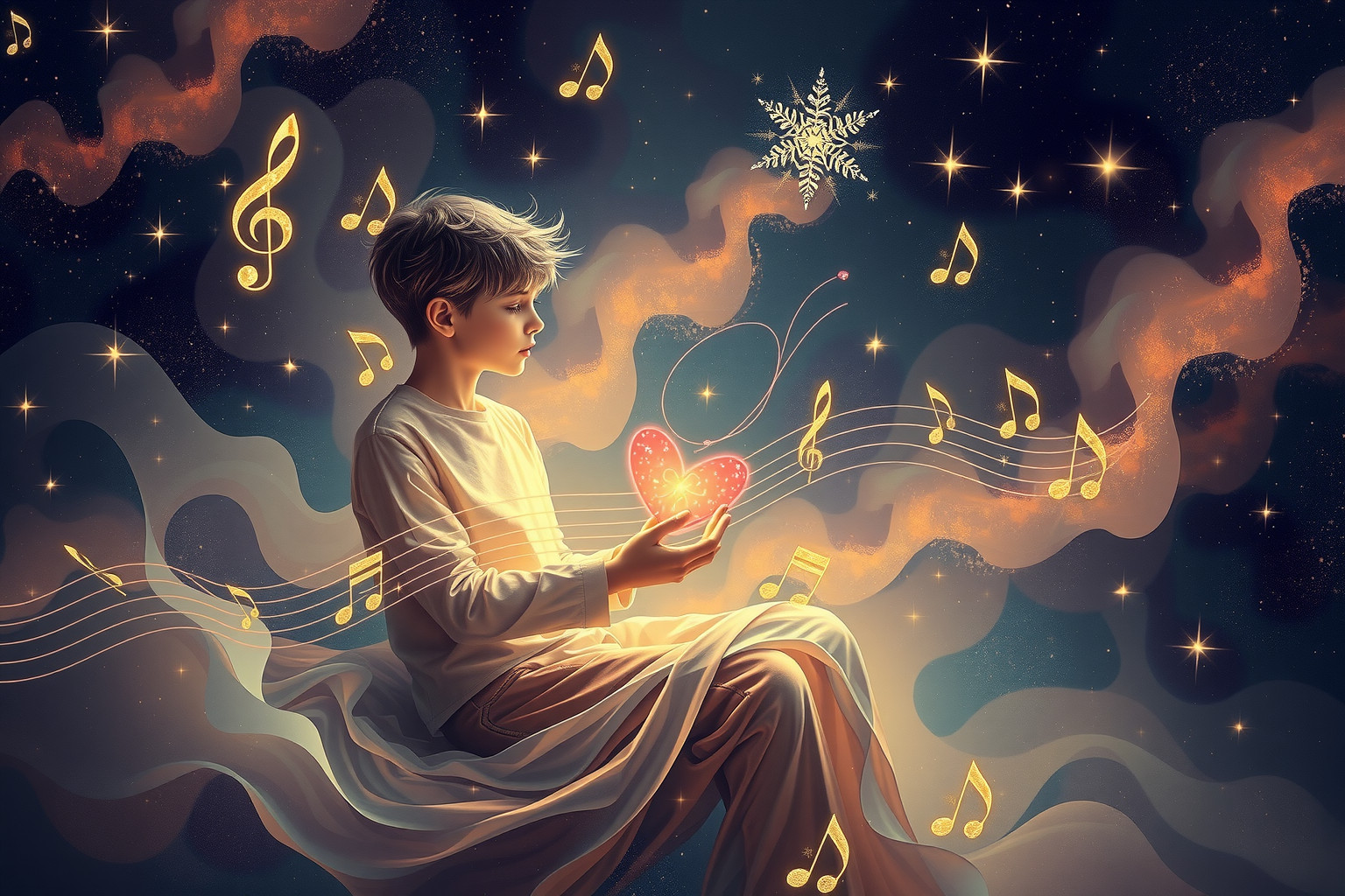 Ein junger Musiker im Traum symbolisiert kreative und emotionale Entwicklung.