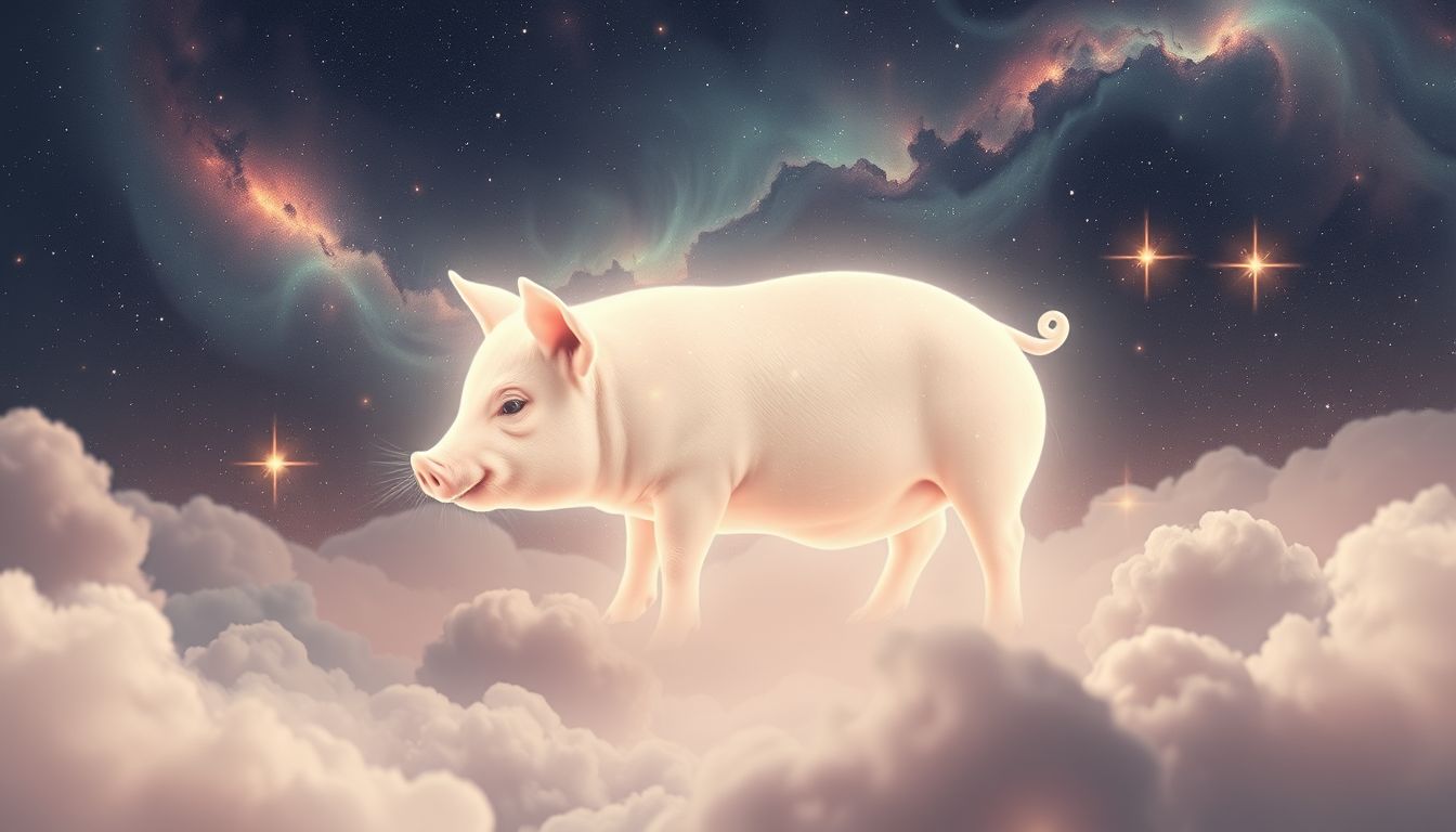 Ein totes Schwein im Traum symbolisiert oft das Ende von Problemen.