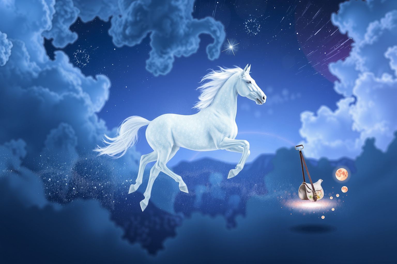 Im 28. Traum symbolisiert weggaloppierendes Pferd unerwartete Freiheit.