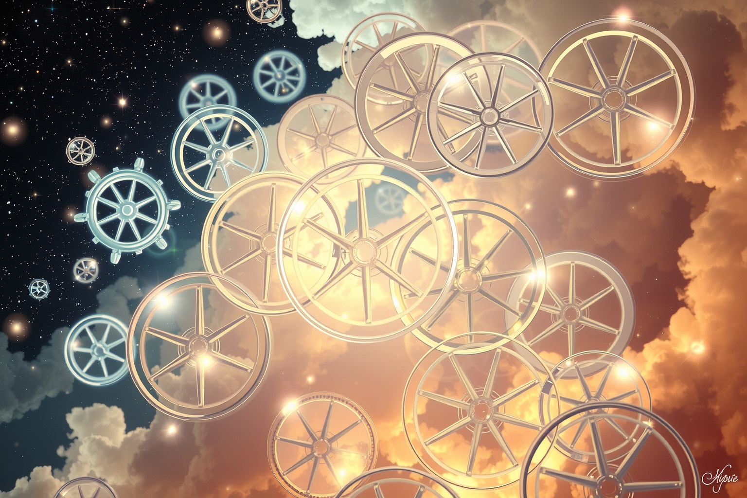 Träume von vielen Rädern symbolisieren oft Entscheidungsdruck und Komplexität.