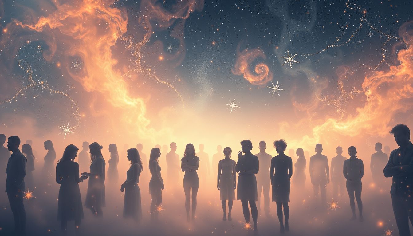 Das Stehen in Menschenmengen symbolisiert oft soziale Zugehörigkeit und Isolation.