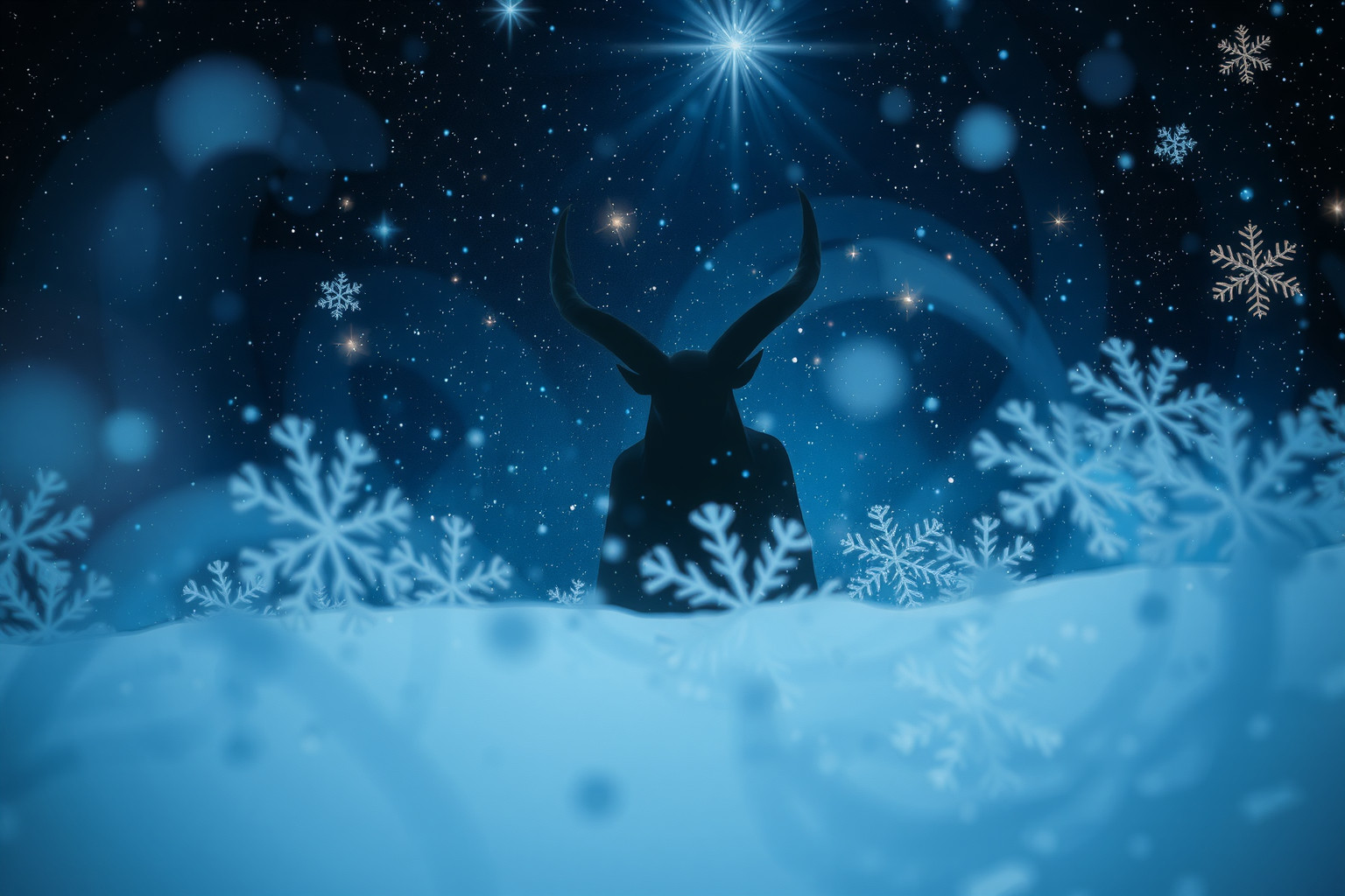 Den Krampus im schneebedeckten Traum symbolisiert innere Reinigung.