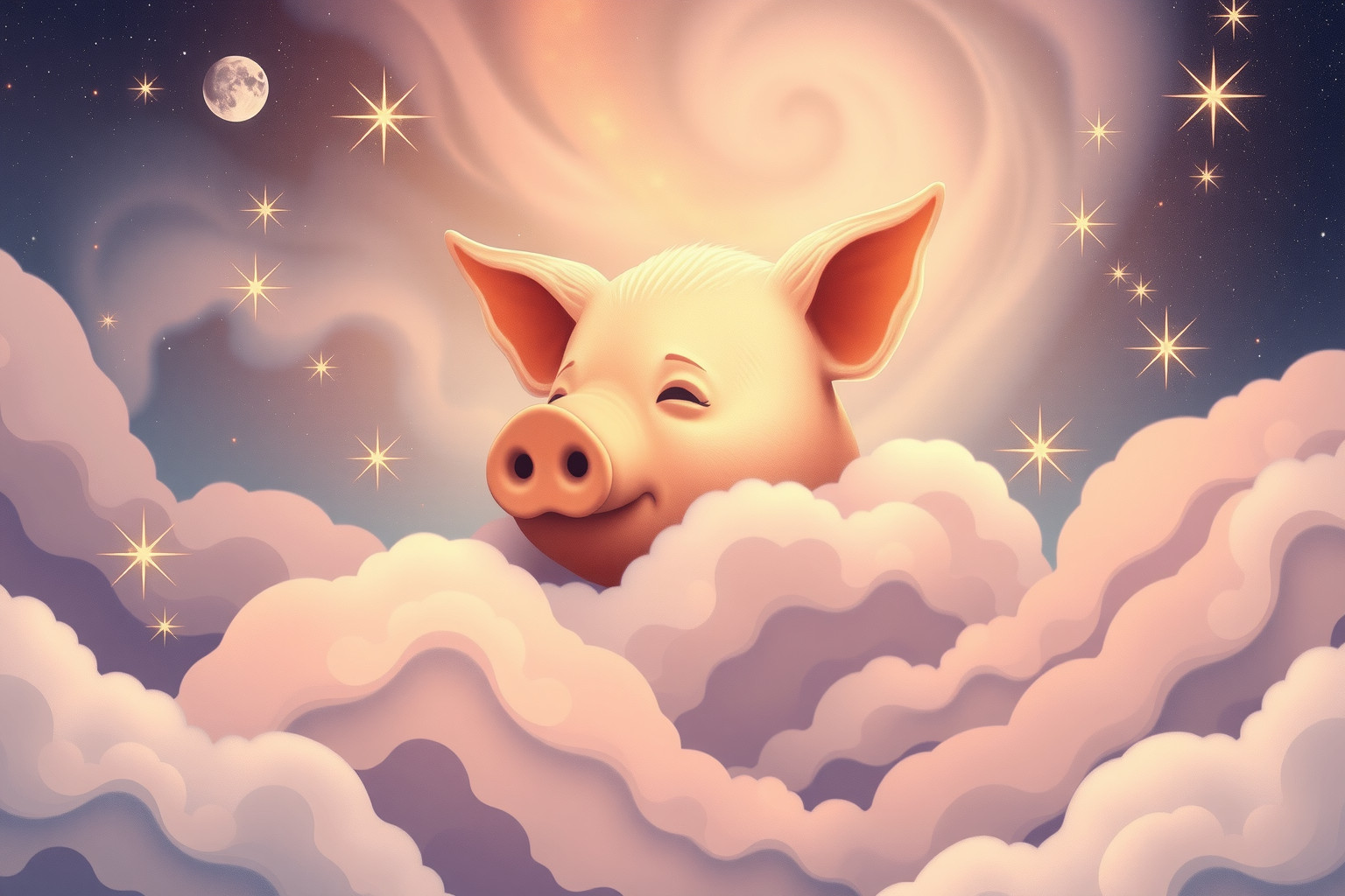Die Schweineschnauze symbolisiert im Traum oft unerwartetes Glück.