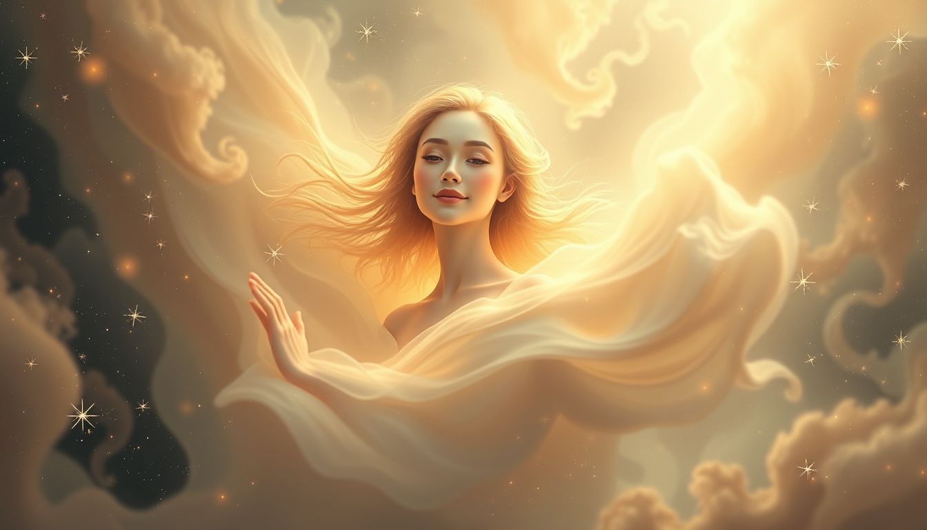 Eine lächelnde Priorin symbolisiert innere Harmonie und Führung.