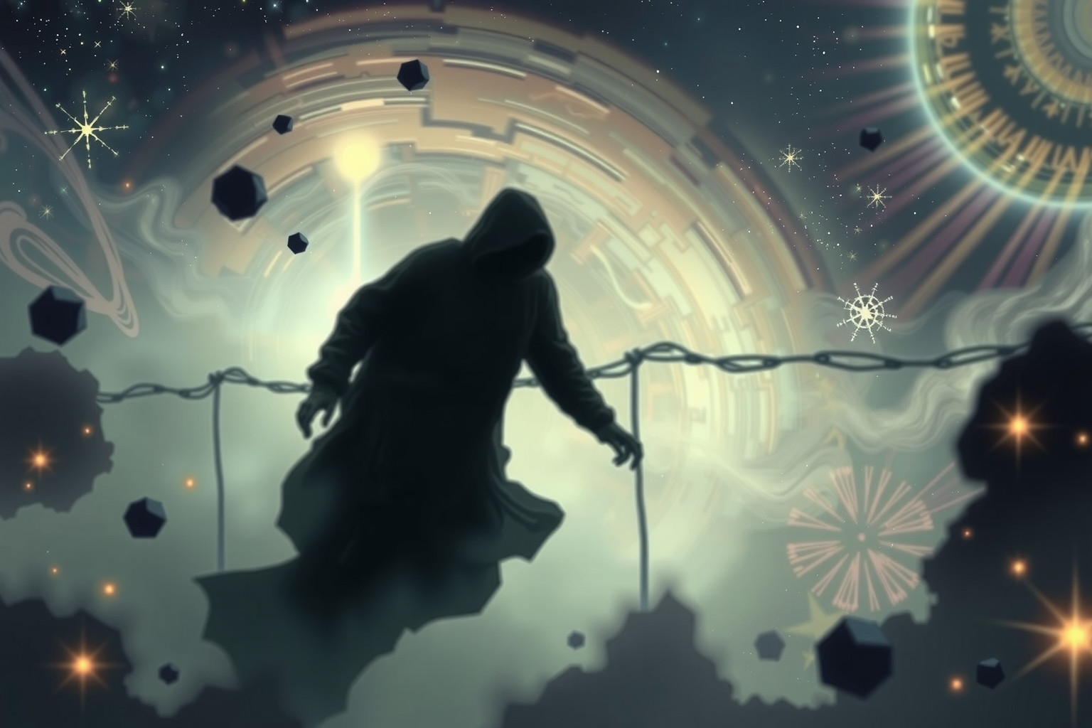 Vor einem Gendarm fliehen symbolisiert oft Schuld und Vermeidung.