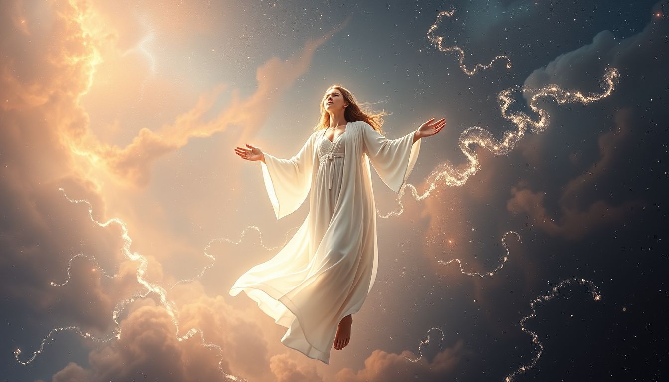 Eine Priorin in Weiß symbolisiert Reinheit und spirituelle Führung im Traum.