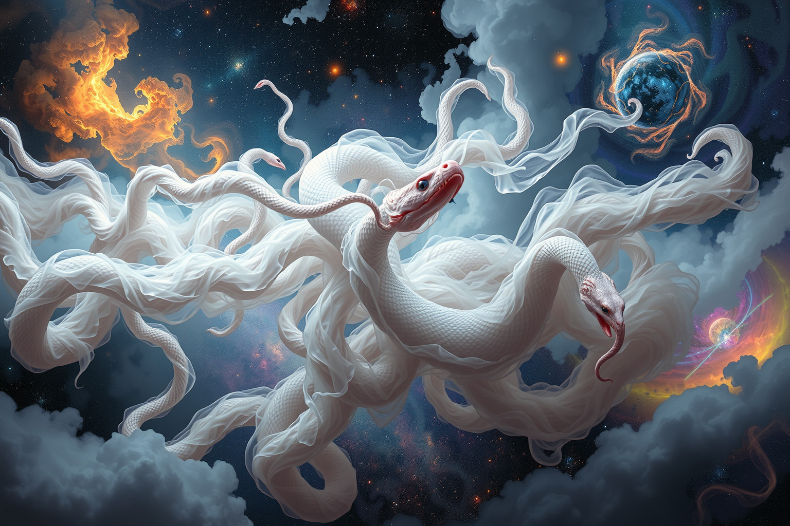 Schlangen in Träumen symbolisieren oft innere Konflikte und Ängste.