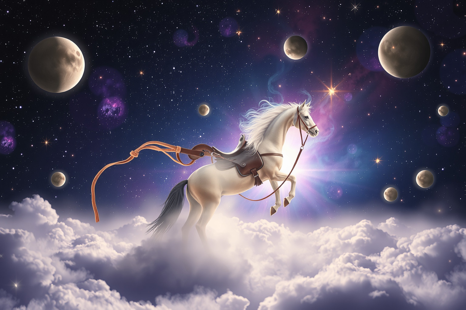 Absatteln symbolisiert im Traum häufig kontrollverlust und Unsicherheit.