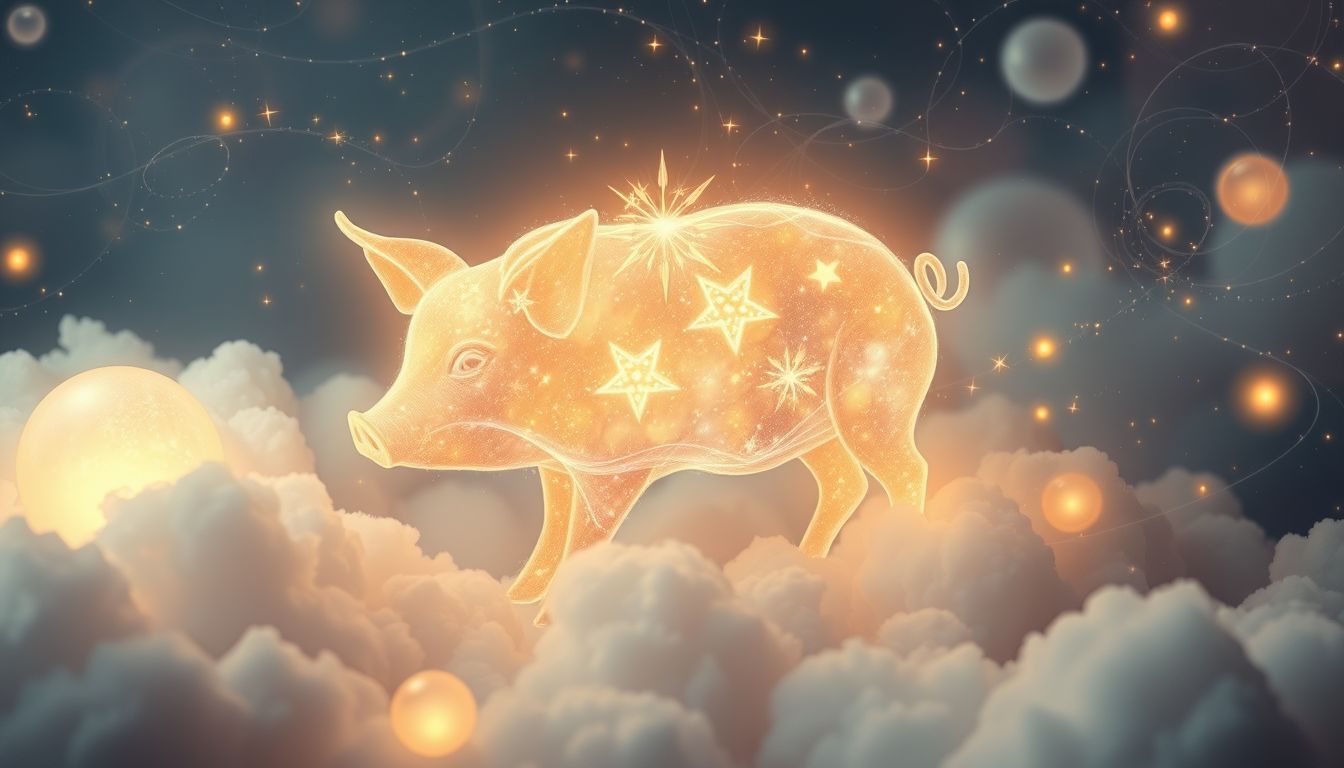Ein Schwein im Traum symbolisiert oft Wohlstand und Fruchtbarkeit.