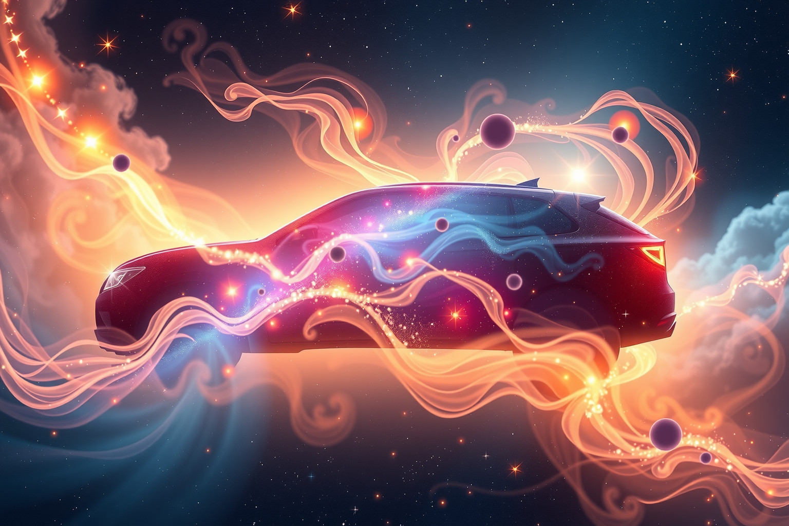 Ein aufgepepptes Auto symbolisiert Selbstvertrauen und persönliche Entwicklung.