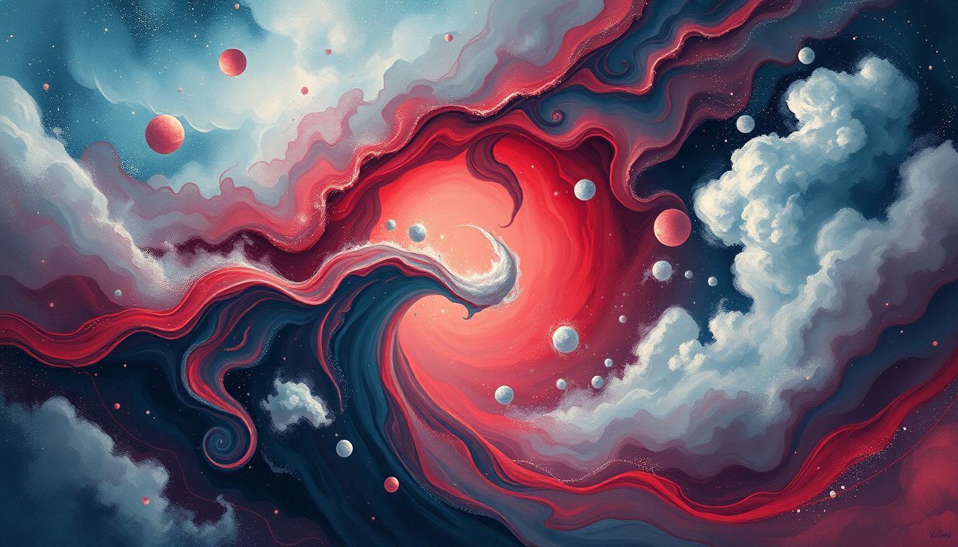 Blut im Wasser symbolisiert Schmerz und Verlust tiefer emotionaler Kämpfe.