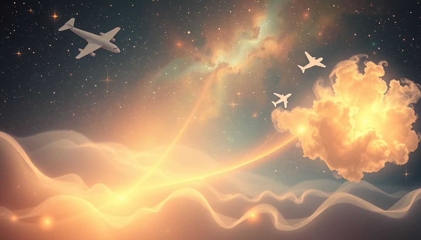 Das Verlassen des Flughafens symbolisiert Heimkehr und inneren Frieden.