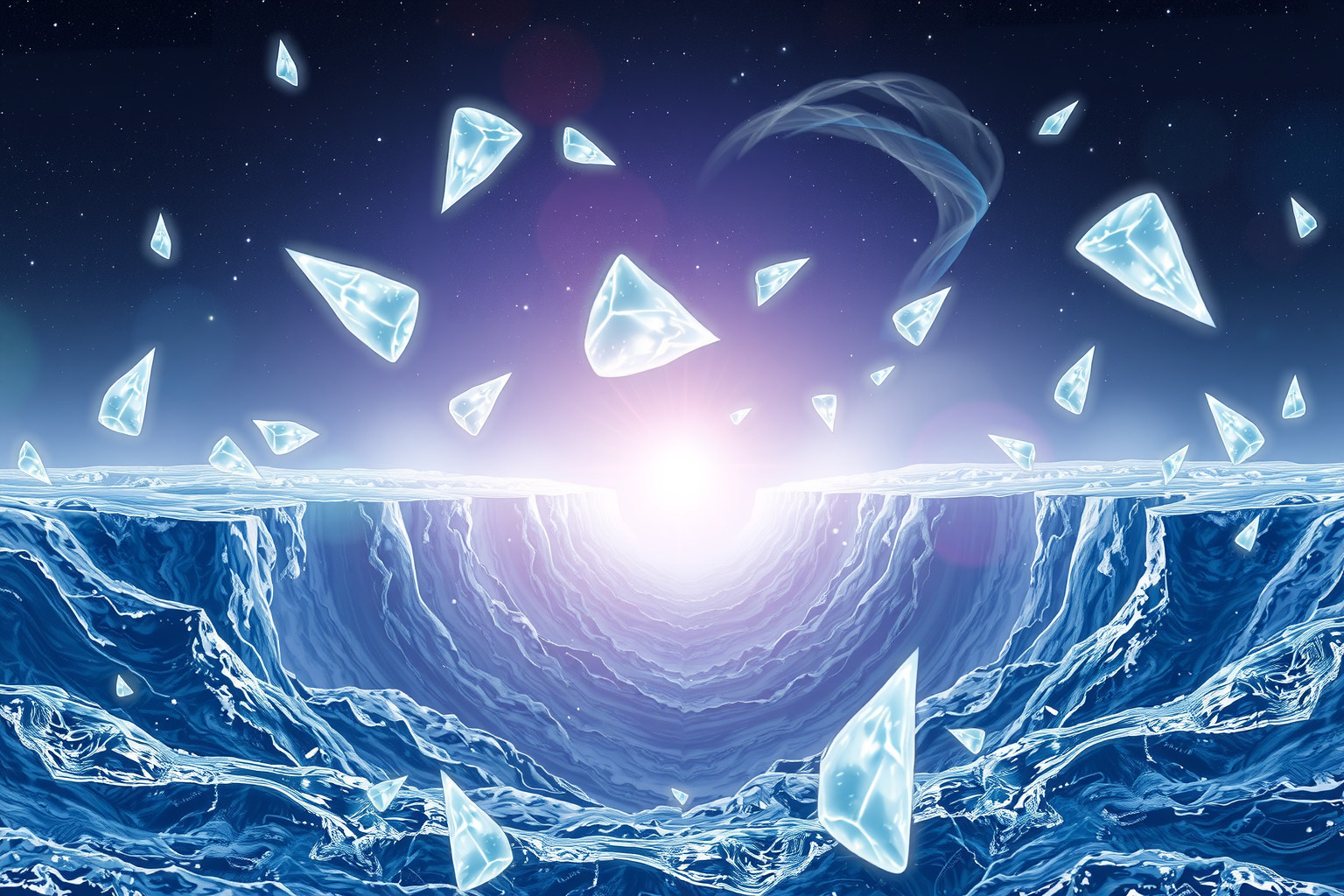 Der Abgrund spiegelt oft tiefe Verlustgefühle und Trauer wider.