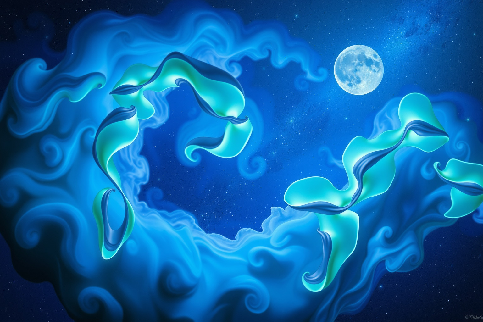 Blau symbolisiert im Traum Ruhe, Grün hingegen Heilung und Wachstum.