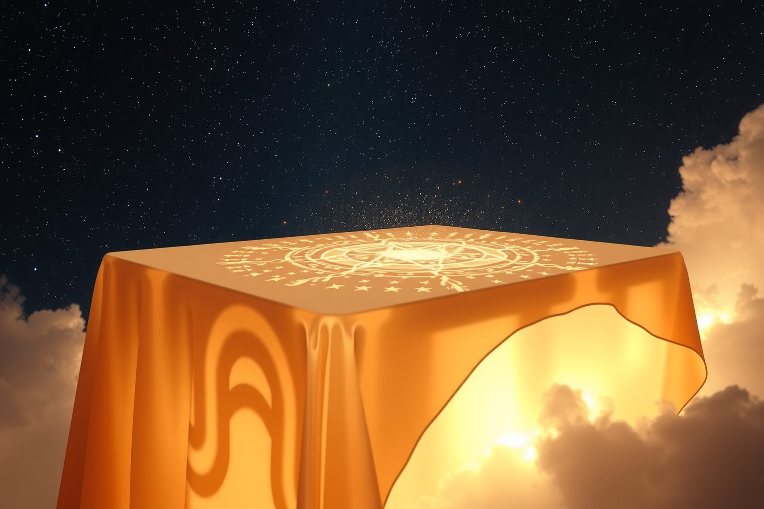 Die Tischdecke symbolisiert im Traum oft Wärme und Zusammenhalt.