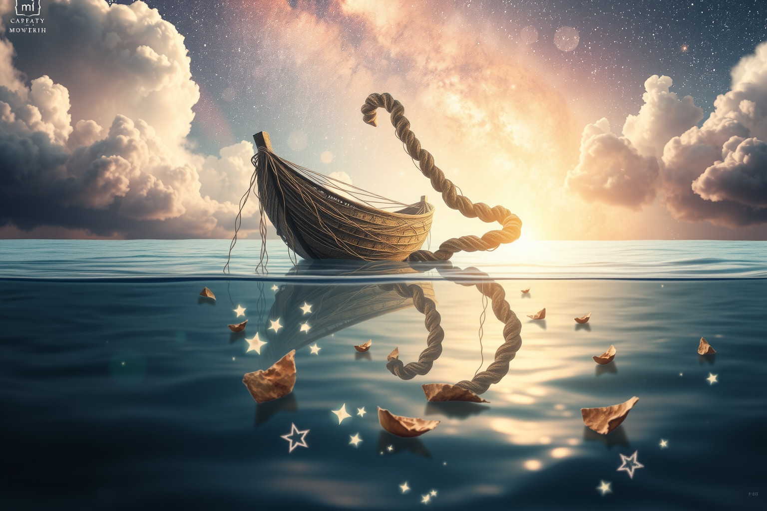 Ein sinkendes Boot symbolisiert oft den Verlust und tiefe Trauer.