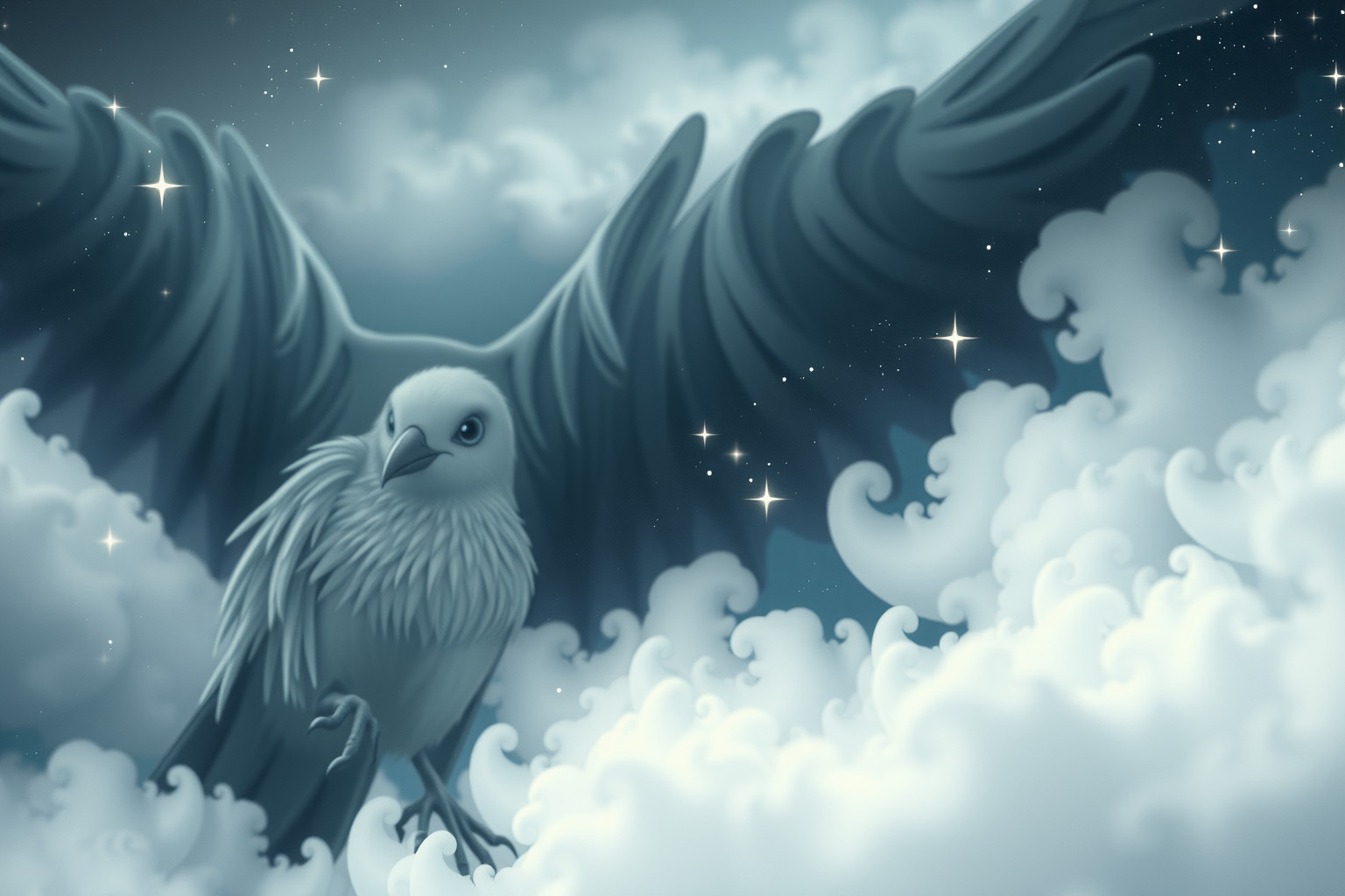 Ein grauer Jungvogel symbolisiert oft innere Leere und Antriebslosigkeit.