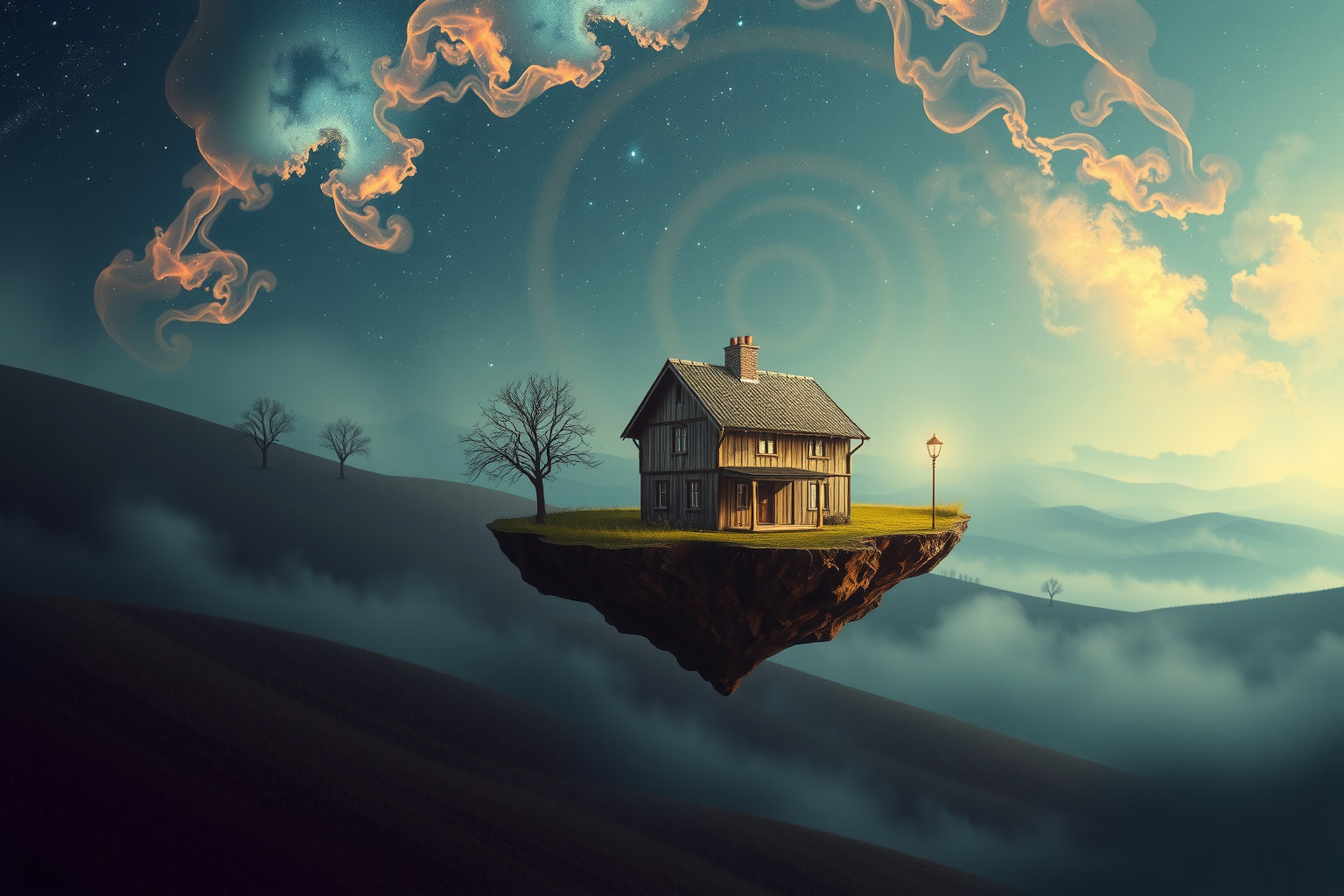 Ein Haus auf dem Land symbolisiert Sehnsucht nach Ruhe und Freiheit.