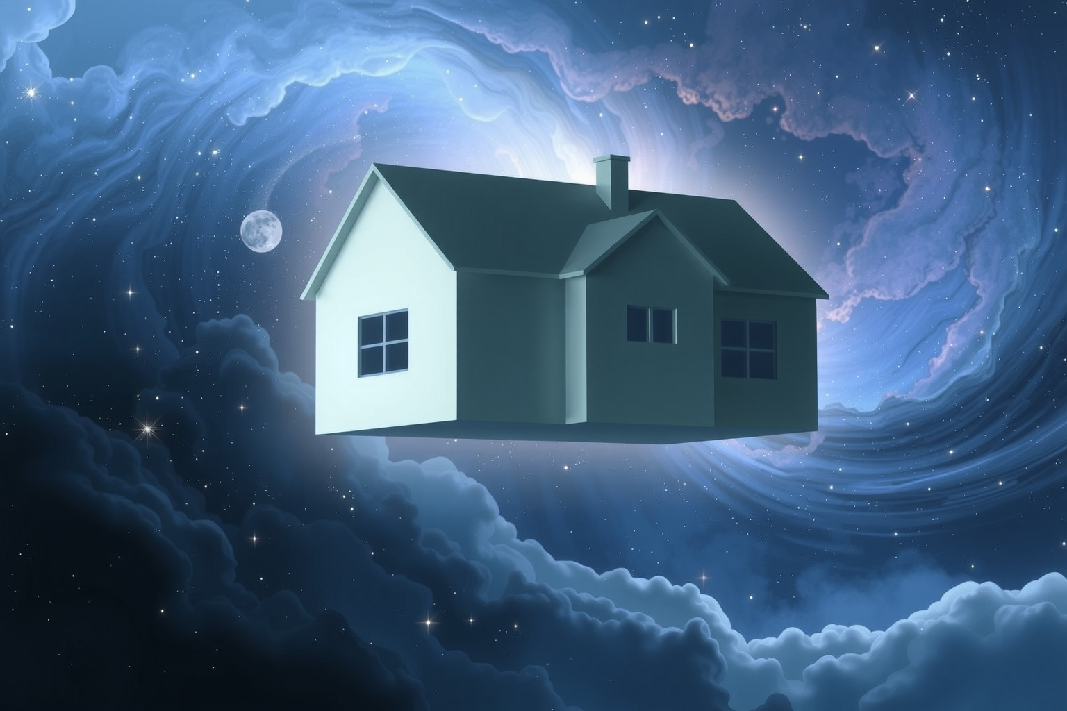 Ein haus ohne fenster symbolisiert oft Isolation und innere Verschlossenheit.