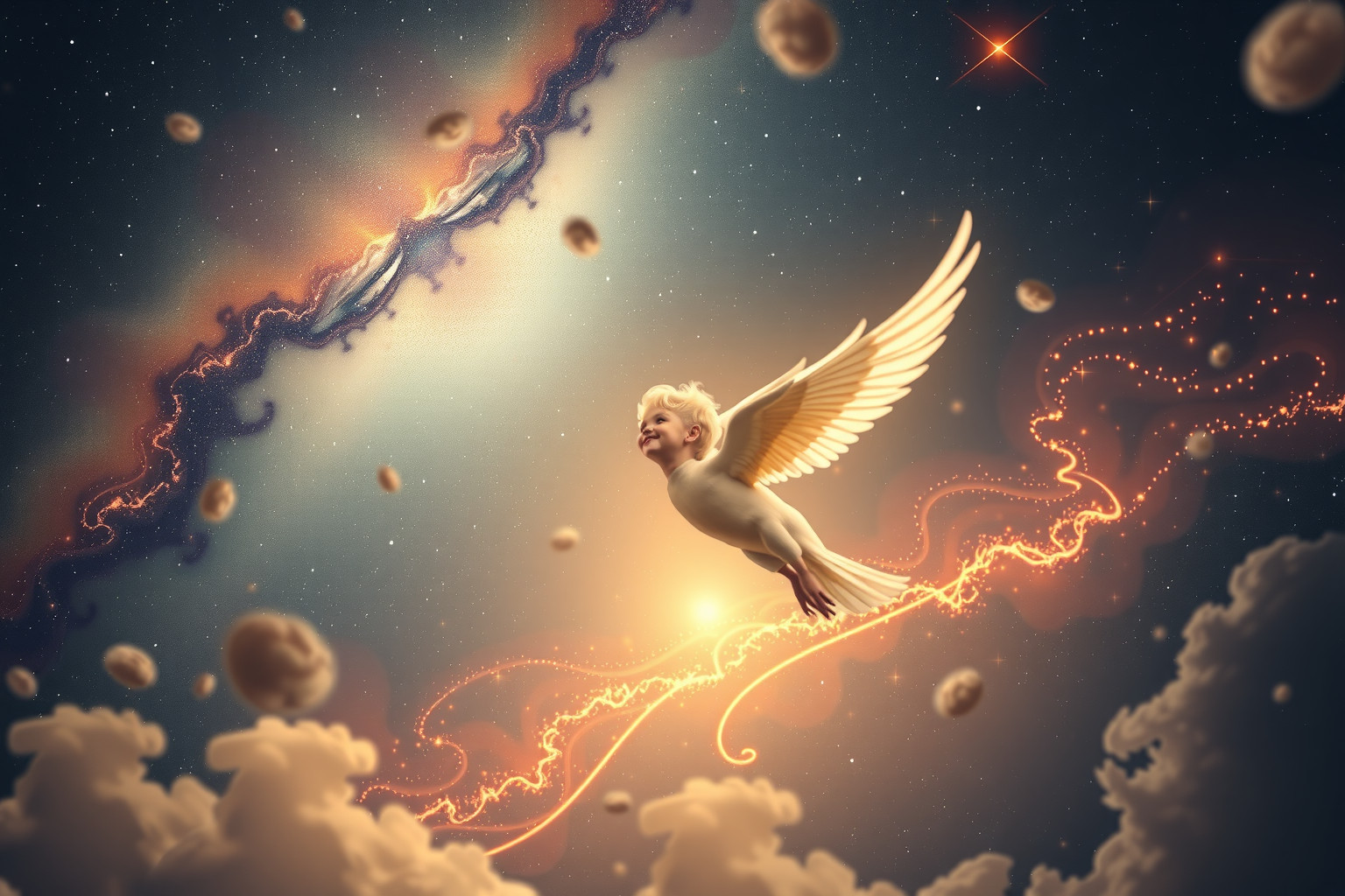 Ein Jungvogel symbolisiert den mutigen Aufbruch zu neuen Zielen.