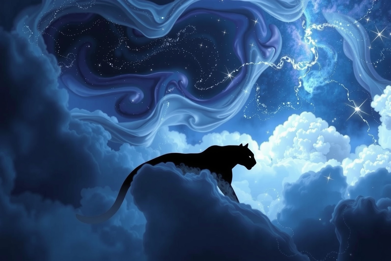 Ein schwarzer Leopard symbolisiert im Traum oft verborgene Stärke.