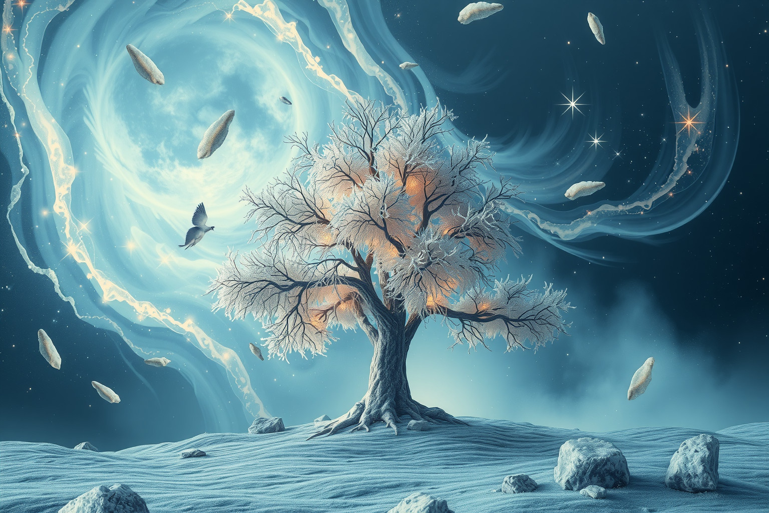 Im Winter symbolisiert die Eibe unerschütterliche Stärke und Ausdauer.