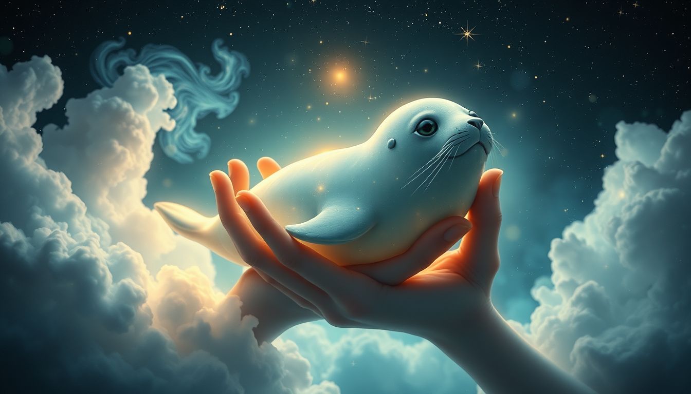 Eine Robbe fangen symbolisiert Erfolg durch Geduld und Geschick.