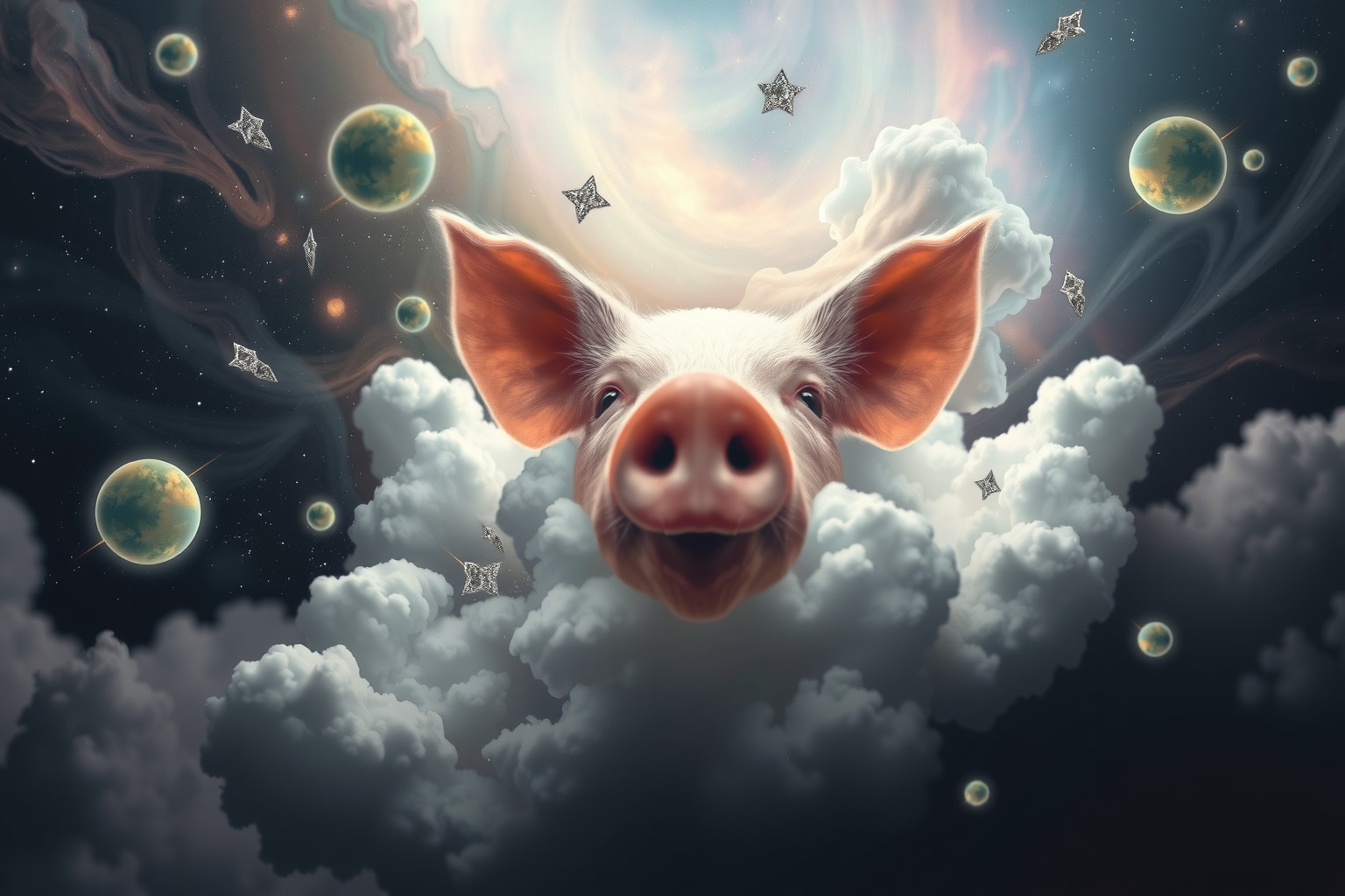 Eine Schweineschnauze im Traum symbolisiert oft Wohlstand und Glück.