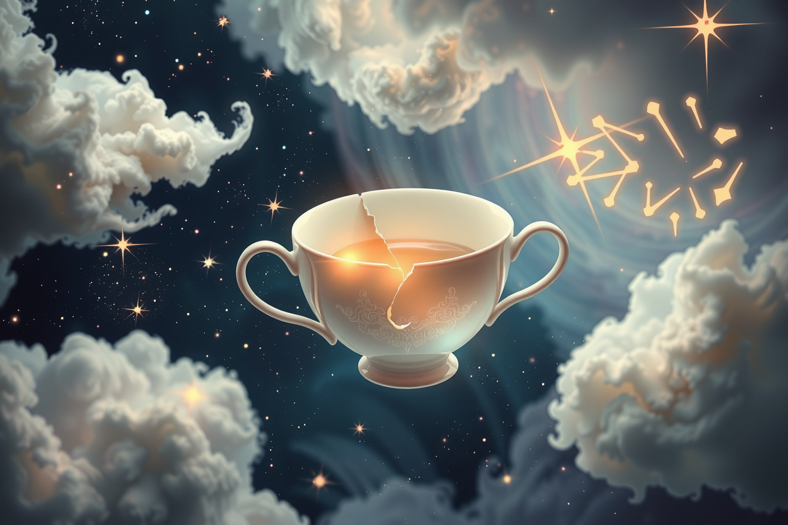 Ein Riss in der Teetasse symbolisiert zerbrechliche Beziehungen im Traum.