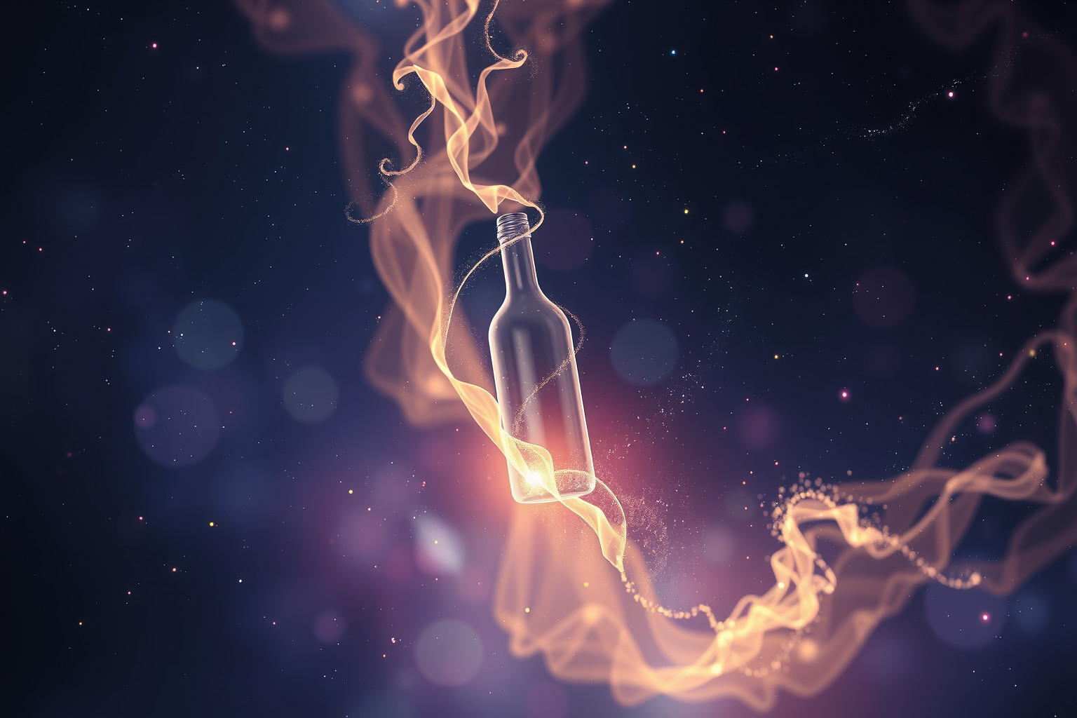 Eine fallende Weinflasche symbolisiert oft unerwartete Verluste im Traum.