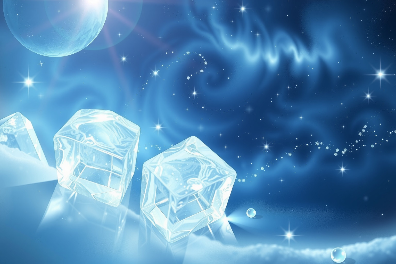 Eiswürfel symbolisieren im Traum oft Ruhe und innere Gelassenheit.