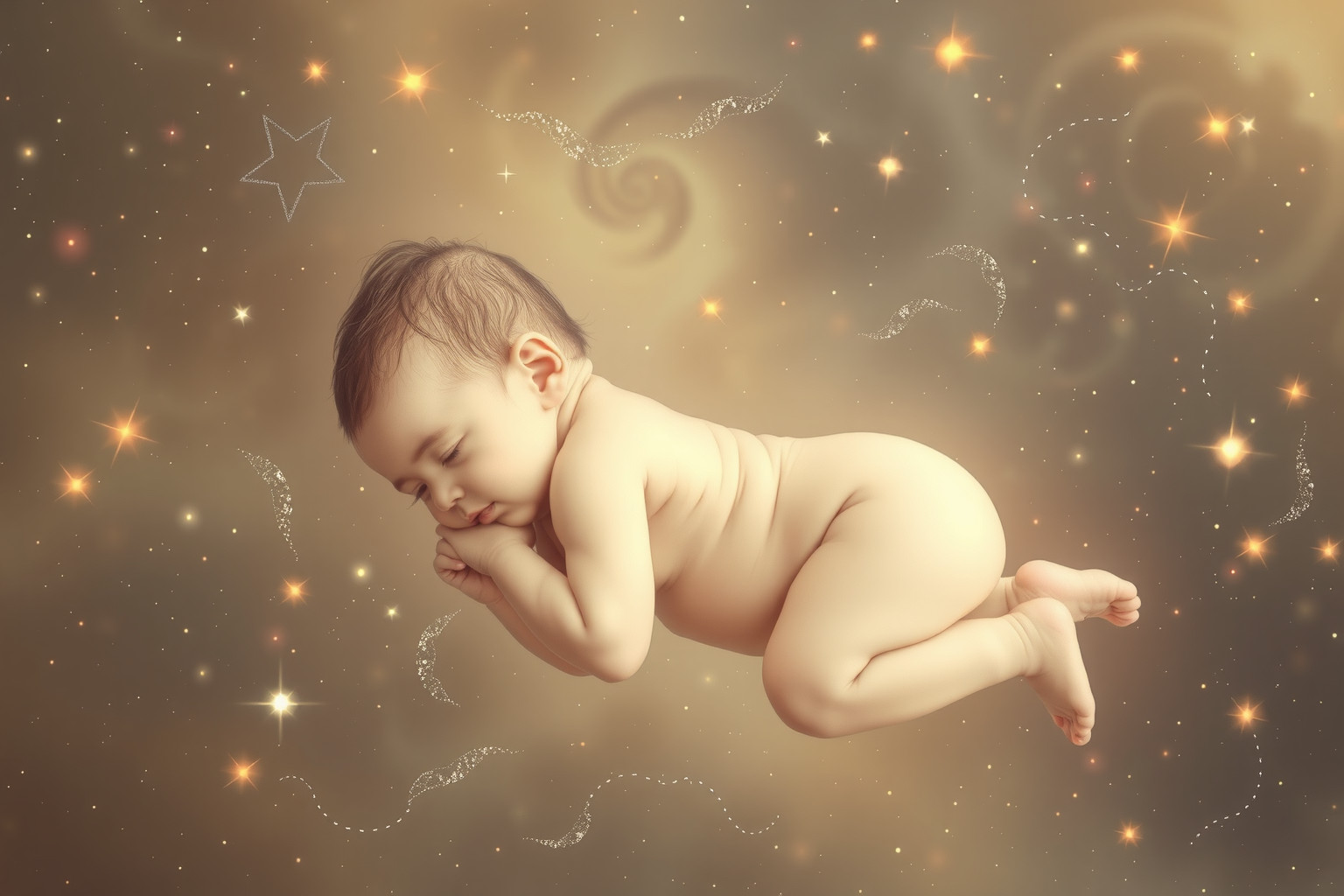 Falten auf Babys Haut symbolisieren oft Unschuld und Neubeginn.