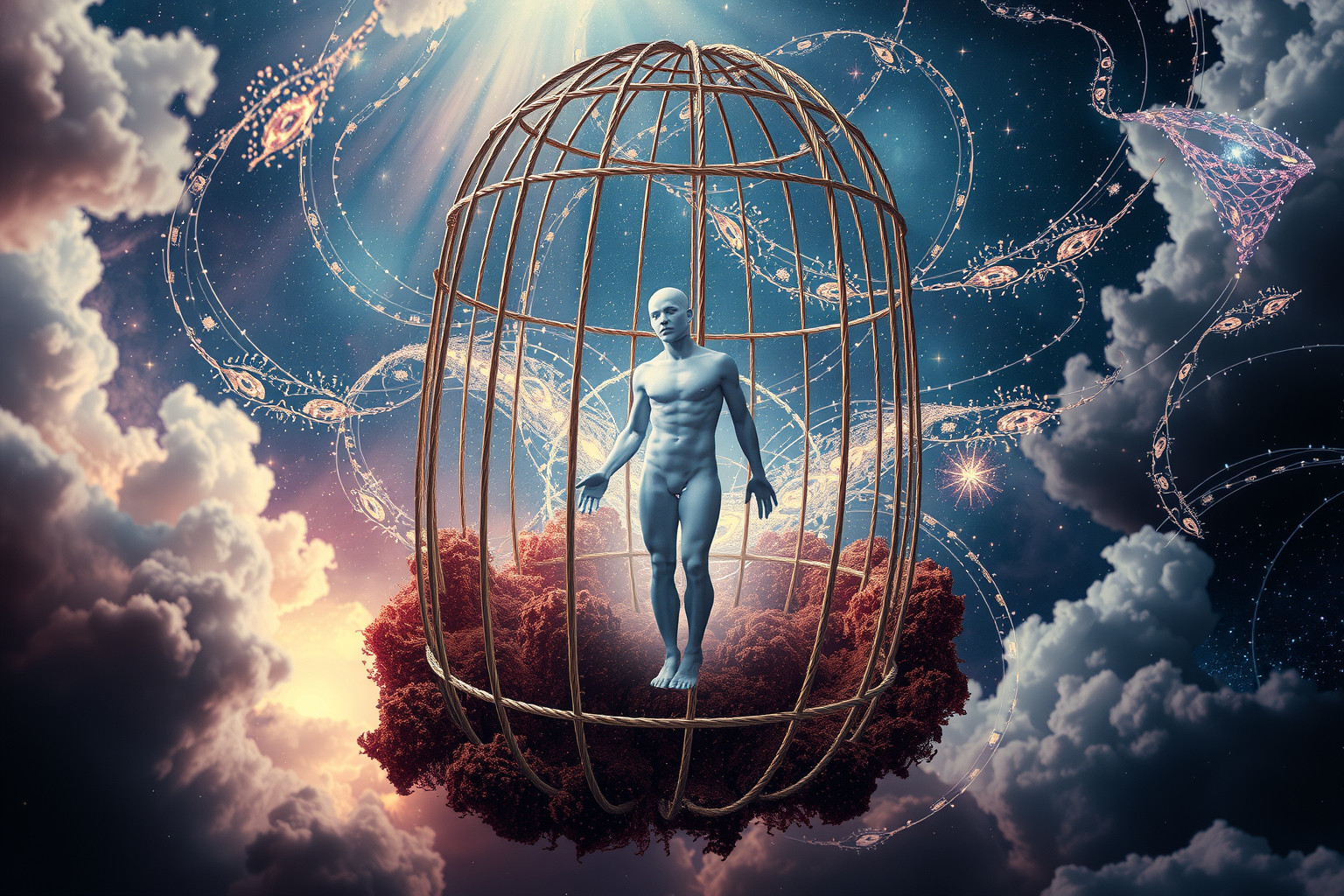 Das Käfig-Gefühl symbolisiert oft innere Selbstbeschränkung und Kontrollverlust.